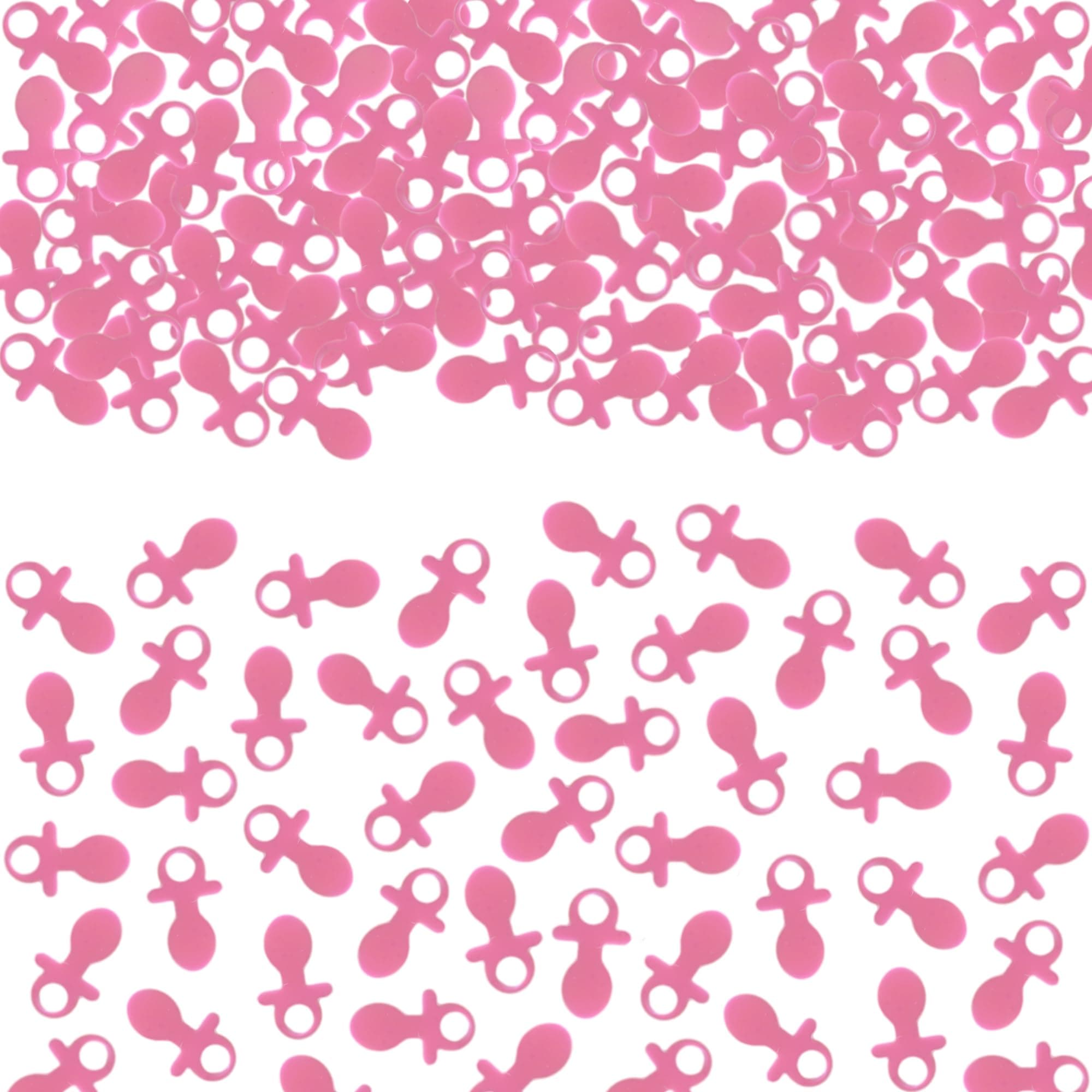 600 PCS Pink Pacifiers Table Confetti Decor for Baby Shower Boy Girl First Birthday Party Favors Decor Supplies