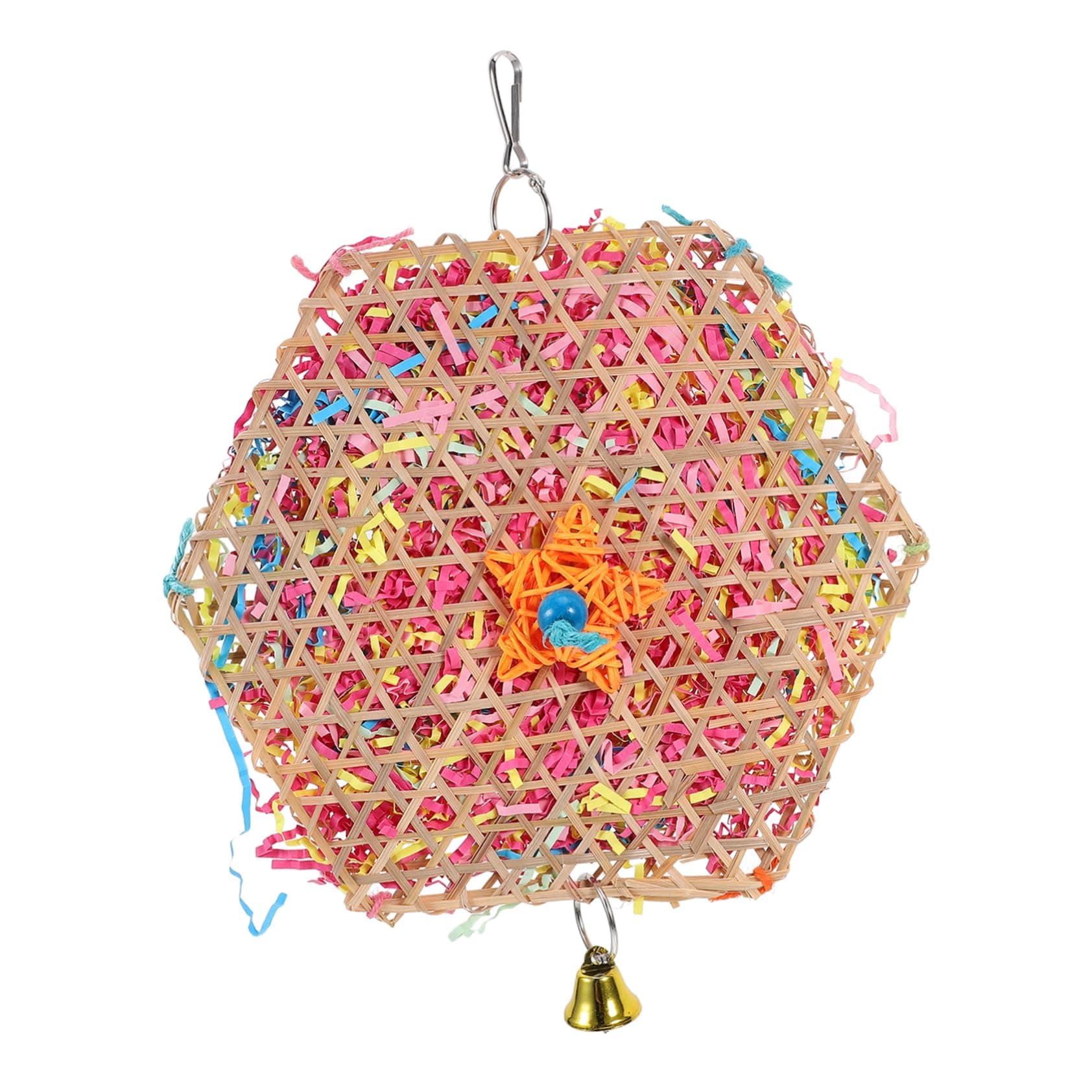 Parliky Natural Rattan Bird Toys for Parrots Chewing and Biting Woven Bamboo Balls for Birds Like Parakeets and Cockatiels Promotes Healthy Chewing and Mental Stimulation