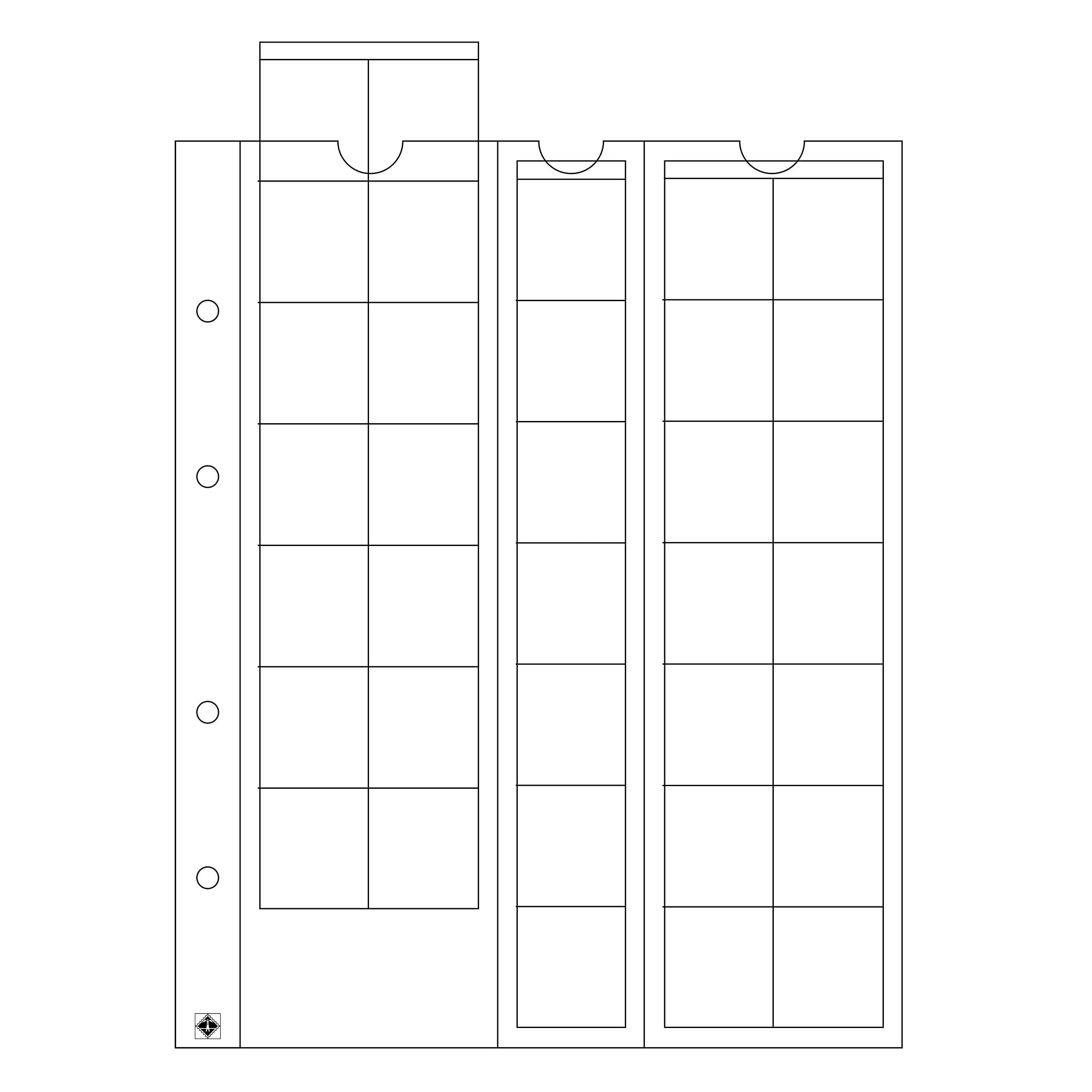 Lighthouse Coin Sheets Optima, for 35 Coins up to 27 mm Ø, Clear