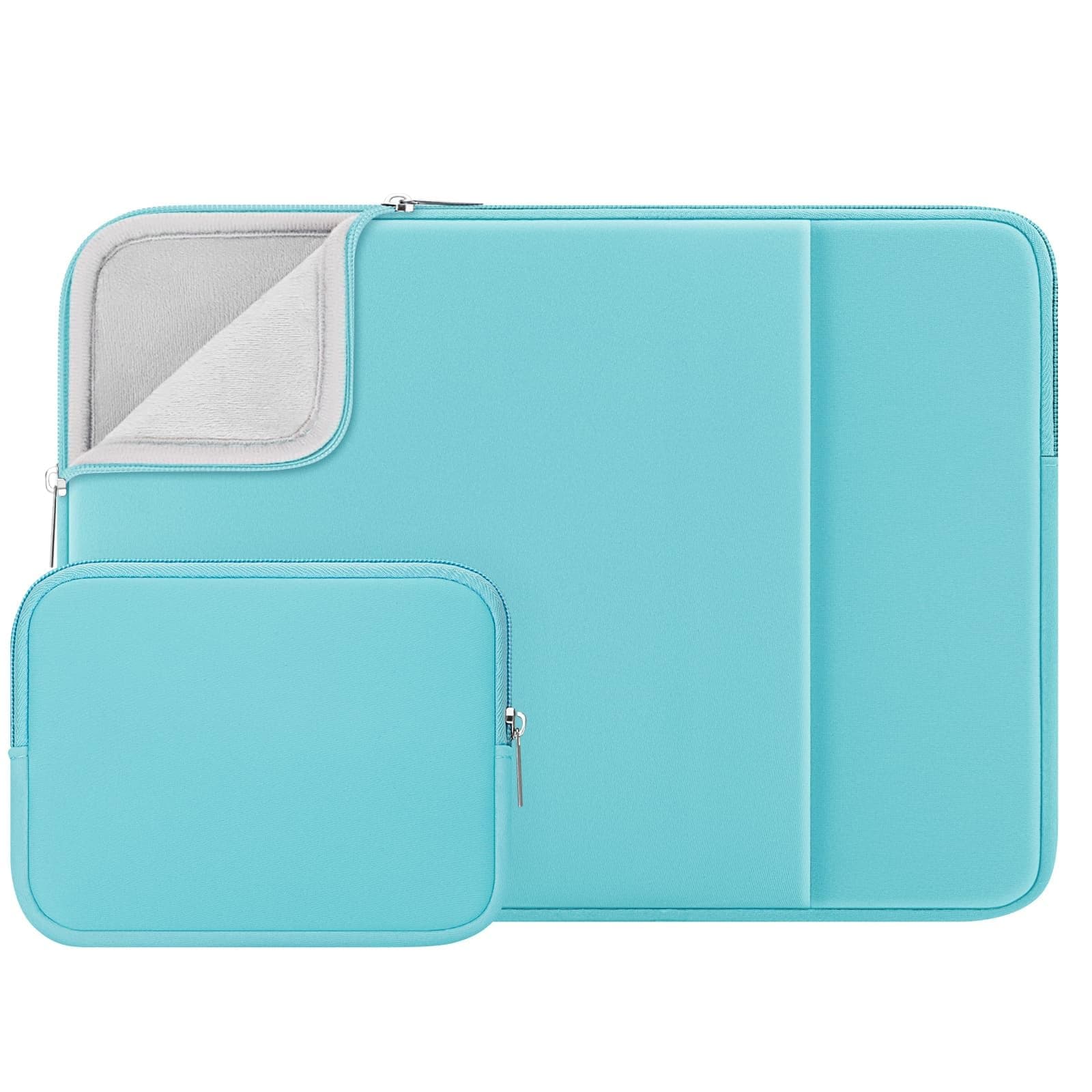 RAINYEAR 11 Inch Laptop Sleeve Case with Pocket & Accessories Pouch, Blue