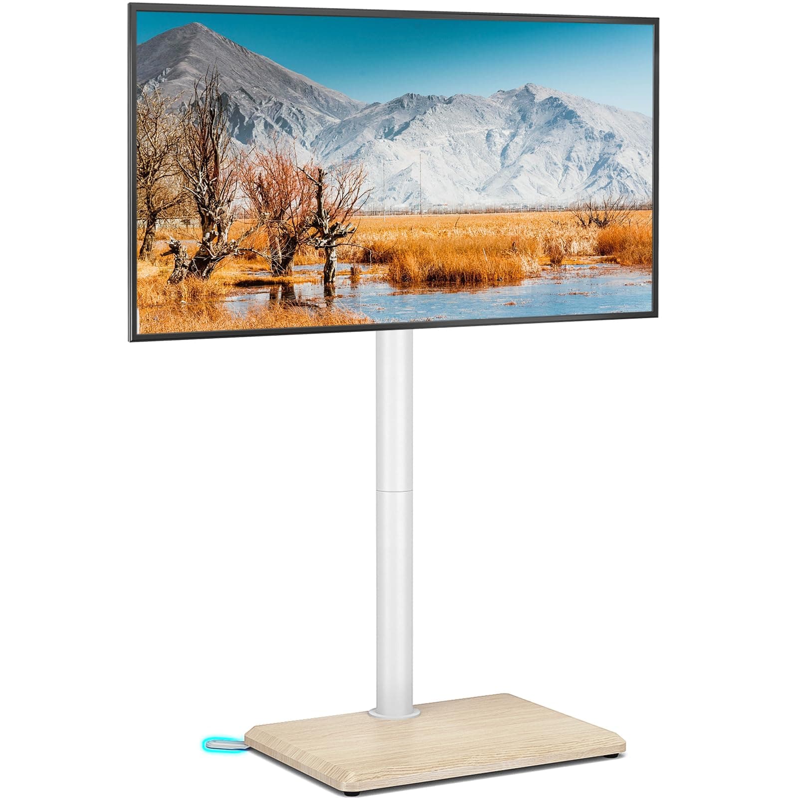 5Rcom Swivel TV Floor Stand for 32-60 inch TVs, Holds 88 lbs