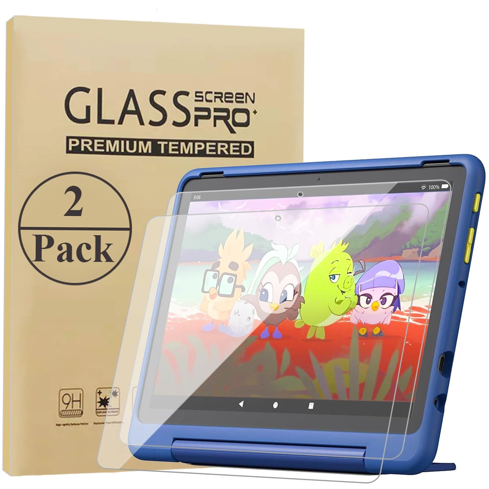KXOYJAD Screen Protector for 10 Kids 2023[2 Pack], Tempered Glass Film