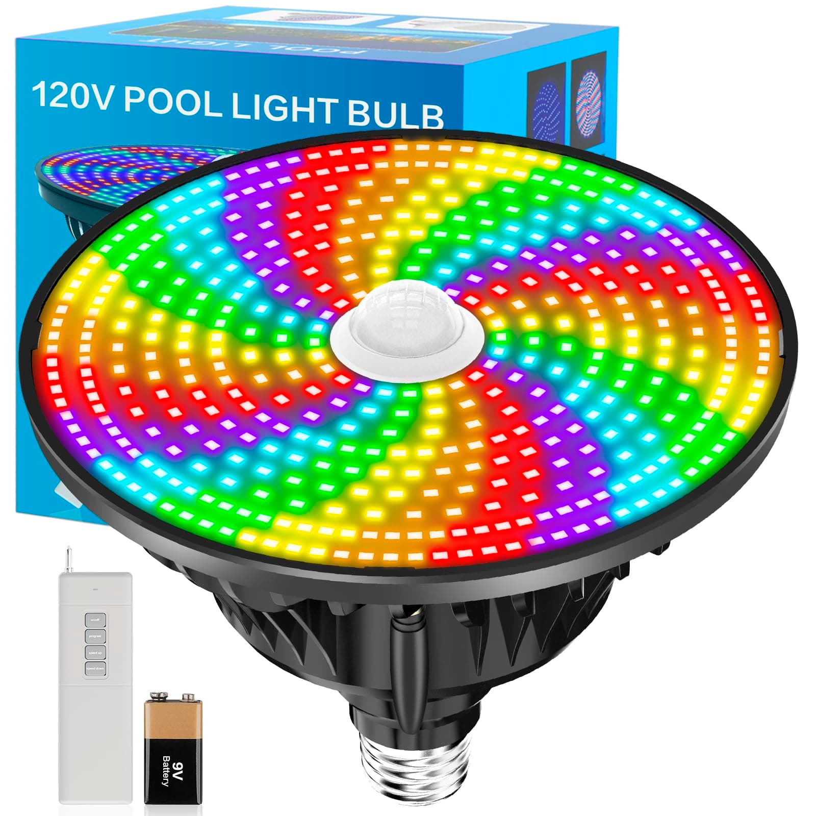 CEDIO LED Pool Light Bulb for Inground Pool 120V RGB Color Changing