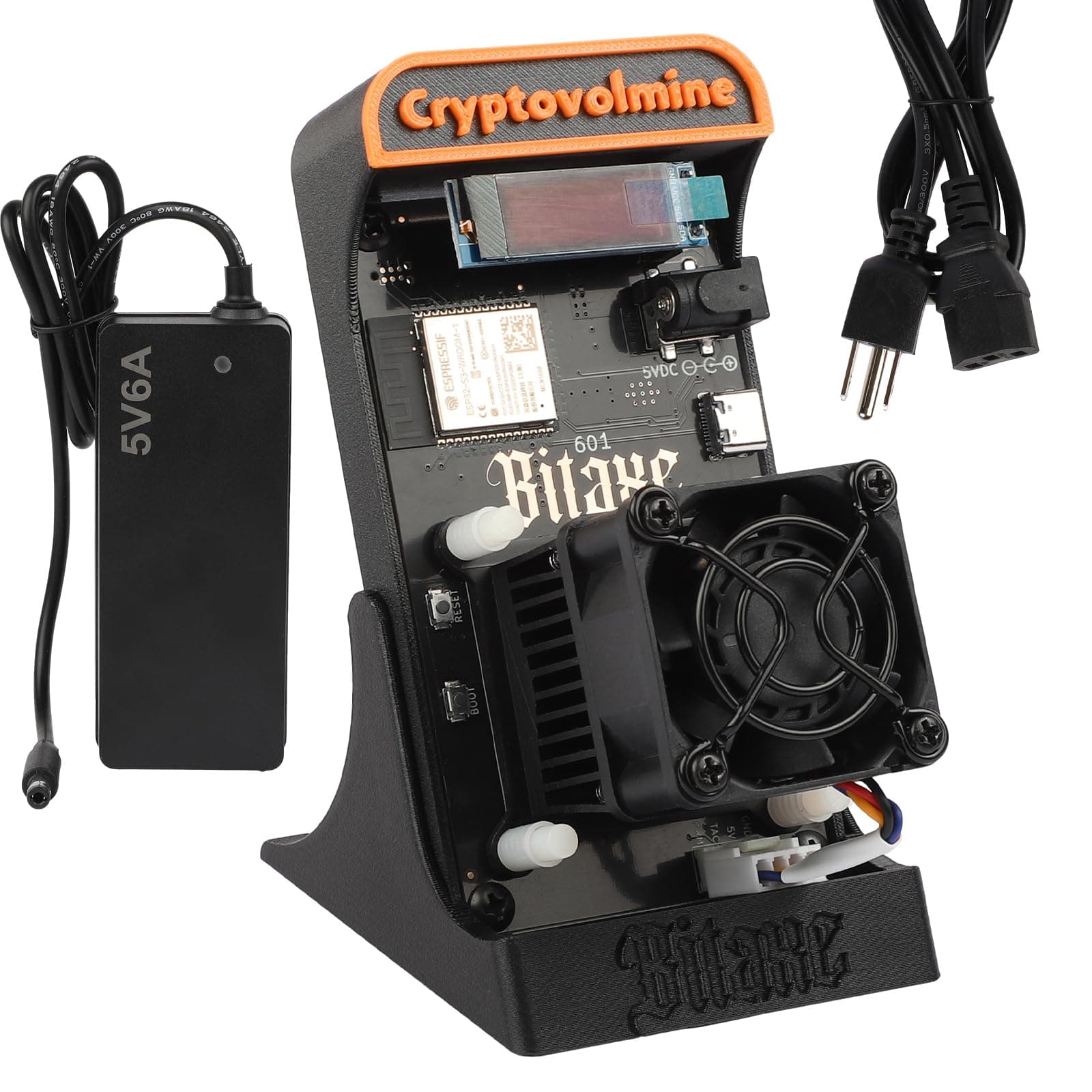 Bitaxes Gamma 601 Bitcoins Miner BM1370 Asic Chip 1.2TH/s Solo Miner 18W/TH Energy Efficiency 2.4G WiFi Home Use BTC Miner Low Noice Crypto Miner Include PSU with Open Source, Updated Software