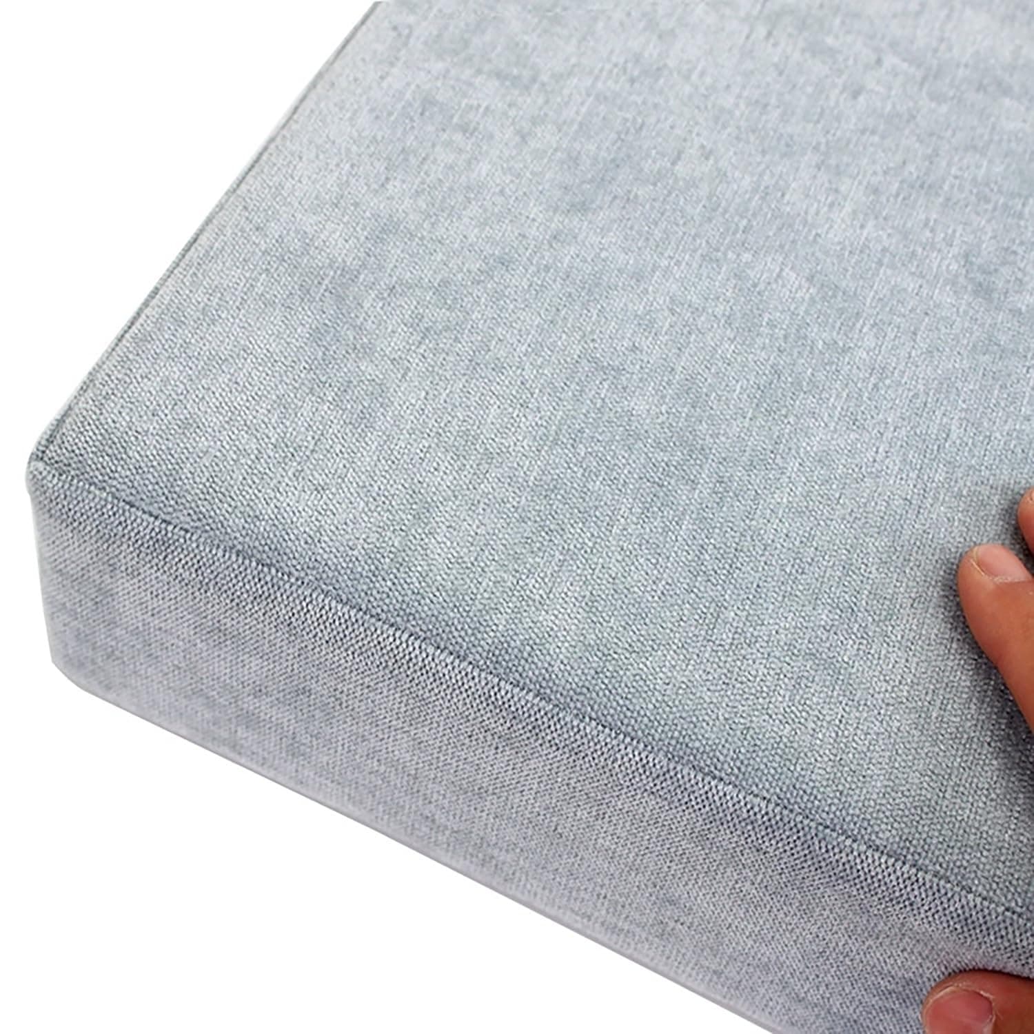 Coussins de Banc Intérieur/Extérieur,Antidérapant Coussin Banquette en Mousse avec Housse Amovible Coussin d'assise sur Mesure Pour Terrasse, Cuisine, Salle à Manger(Mid-Grey,110x50cm/45x20in)