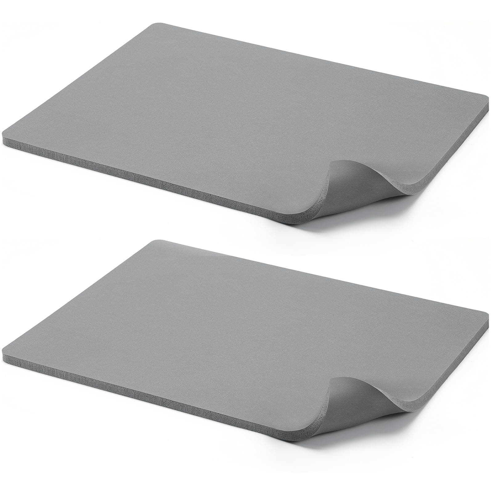 Frienda 2 Pcs Heat Press Pad Mat 0.31 Inch Thick Silicone Mat for Heat Press Flat Press Replacement Pad for Sublimation Heat Transfer Machine T Shirt Iron, Gray (15 x 11.4 Inches)