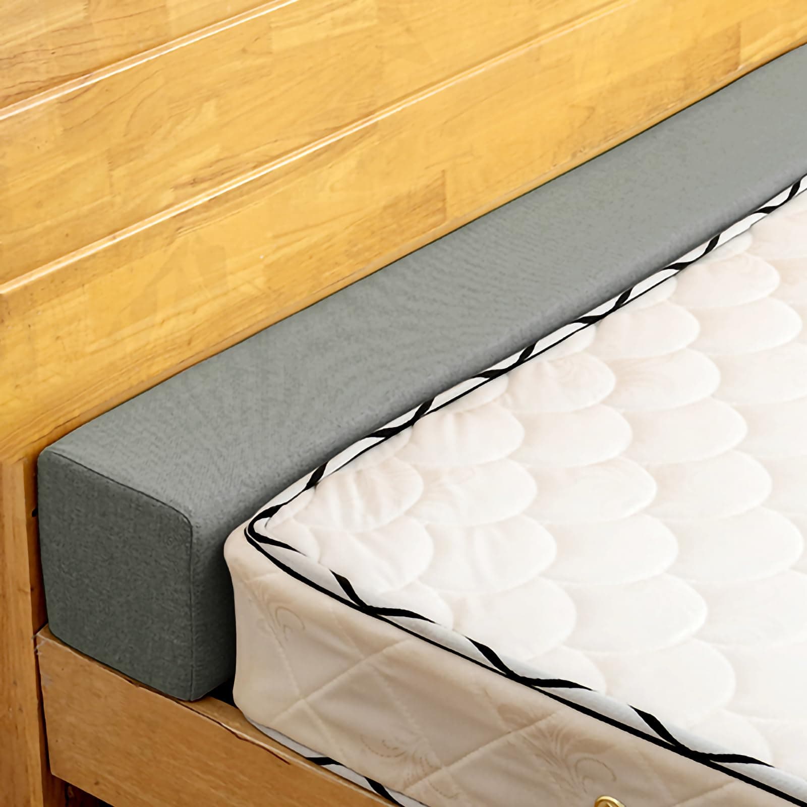 Bed Gap Filler/Mattress Space Filler, Mattress Extender for Twin/Full/Queen/King Bed, Close Gap(0-12") Between Mattress and Headboard or Wall, Stop Losing Your Pillows(Dark Gray-LxWxD-54*6*8in)