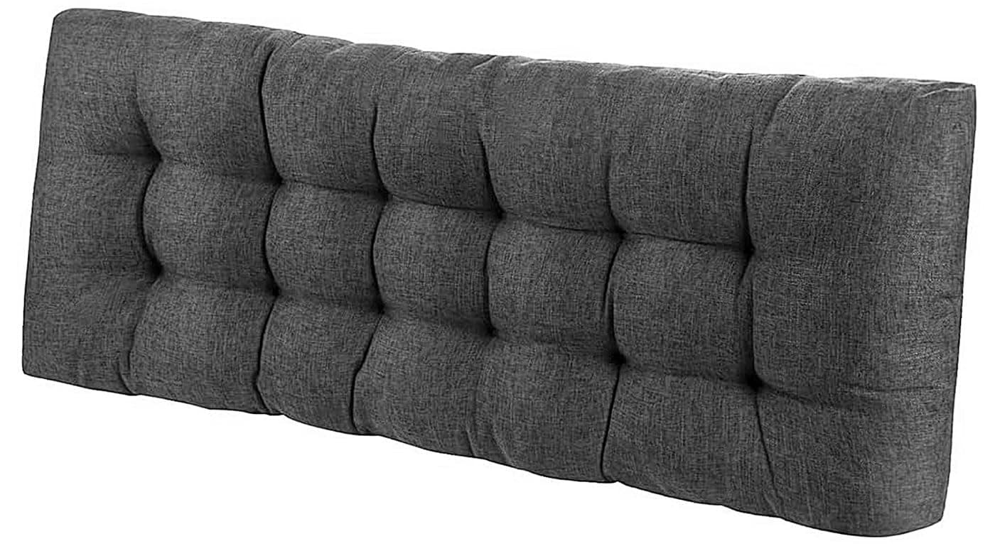 Indoor Bench Cushion Seat Pad 100cm x 40cm Linen Rectangle Bench Cushions 120x40 90 x 35 150 x 40, 8cm Thick for Bay Window Entryway with Non-Slip Backing(Dark Gray,170x60cm)