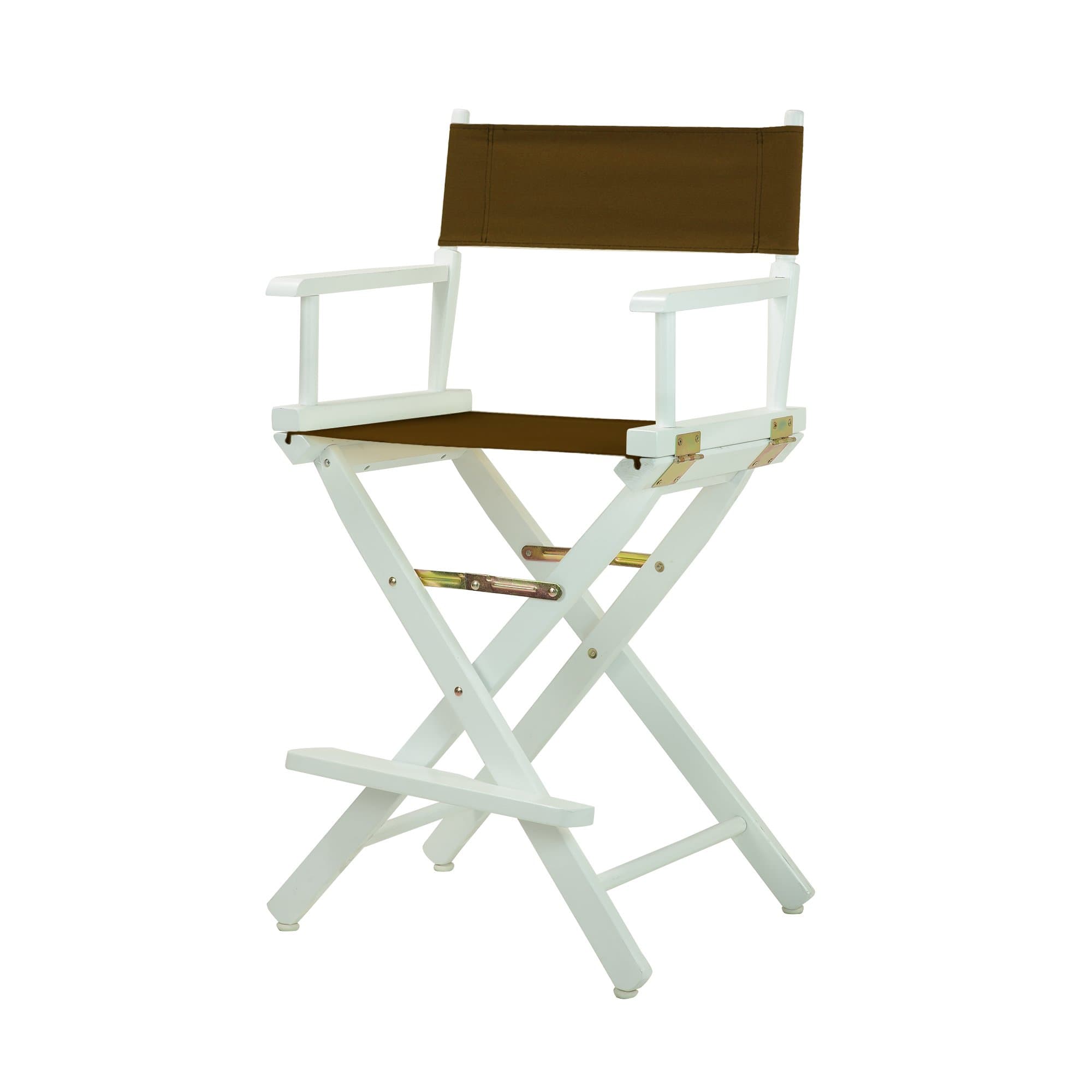Casual Home 24" White Frame Director Chair, WhiteFrame/Brown Canvas