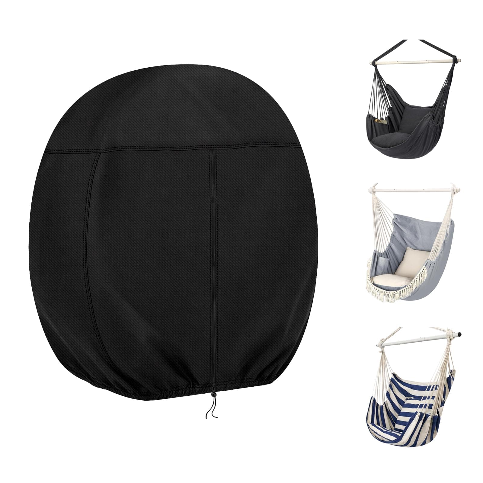 TheElves Egg Chair Cover, Outdoor Egg Chair Covers Waterproof Heavy Duty for SWITTE NICESOUL DoubleTT LEX CRAFT LEVELEVE Yechen CHABATREE Vongrasig Swing Chairs Lounge Chairs - 24"W x 24"D x 54"H