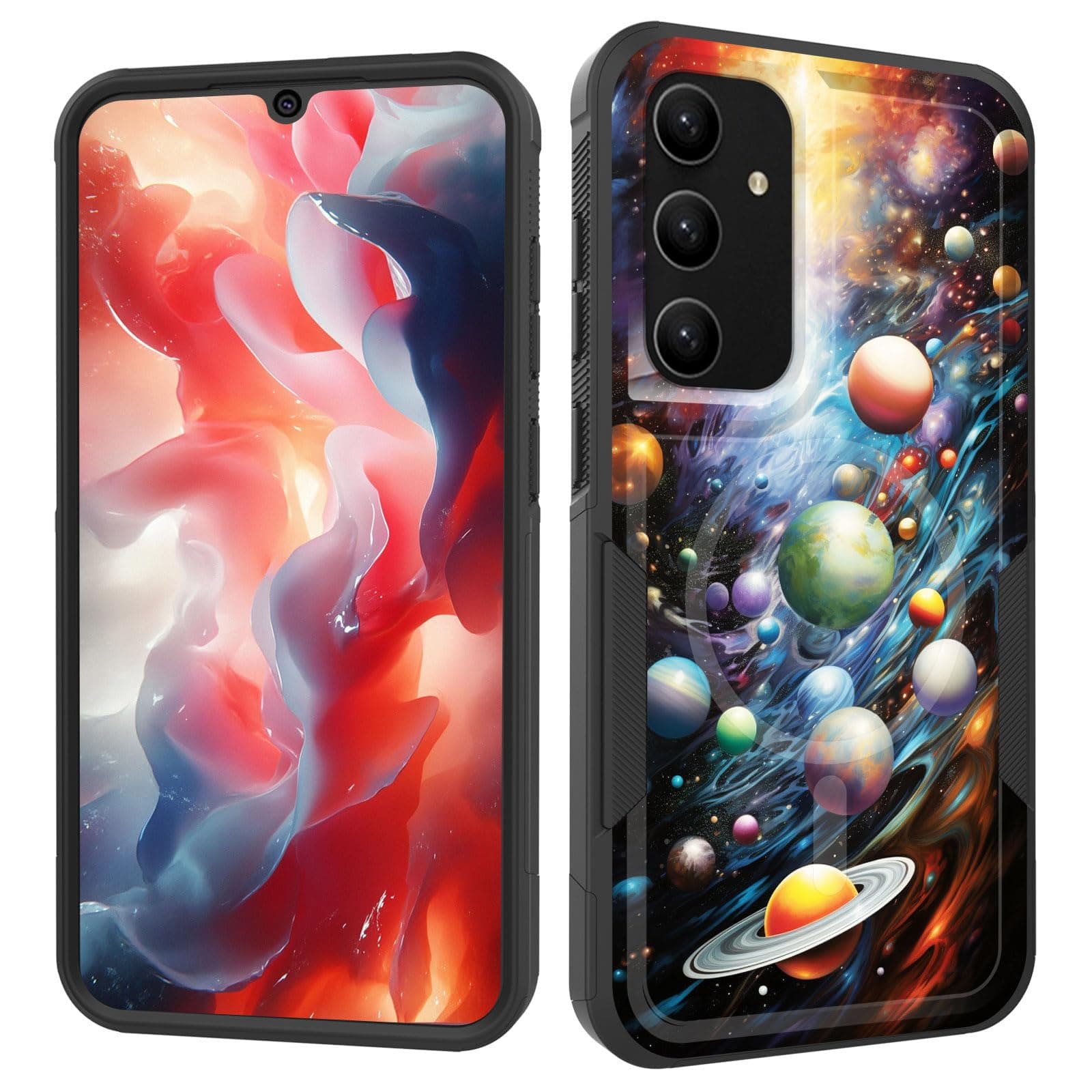 ZQLPLZR Magnetic for Galaxy A36 /A56 5G Case,[Compatible with MagSafe] [Military Grade Drop Protection] Heavy Duty Shockproof Phone Case for Samsung Galaxy A36 /A56 5G,Outer Space Planet