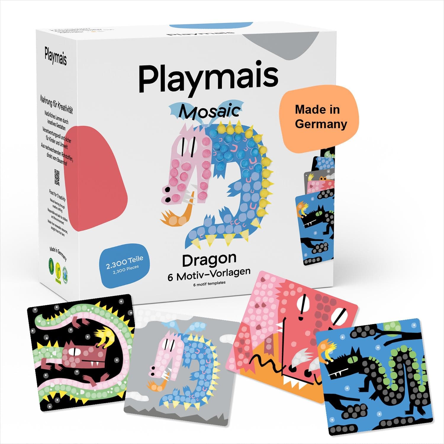 PlayMais Mosaic Dragon 2300 Mosaic, 6 Cards