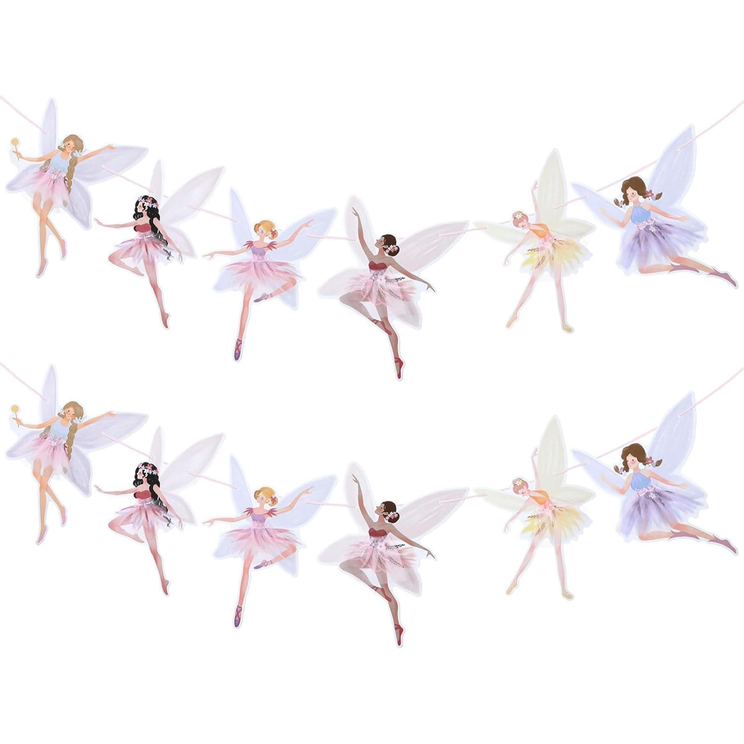 2-Piece Angel & Fairy Party Banner Set – Hanging Garland for Fairy-Tale Birthday, Baby Shower & Wedding Decorations