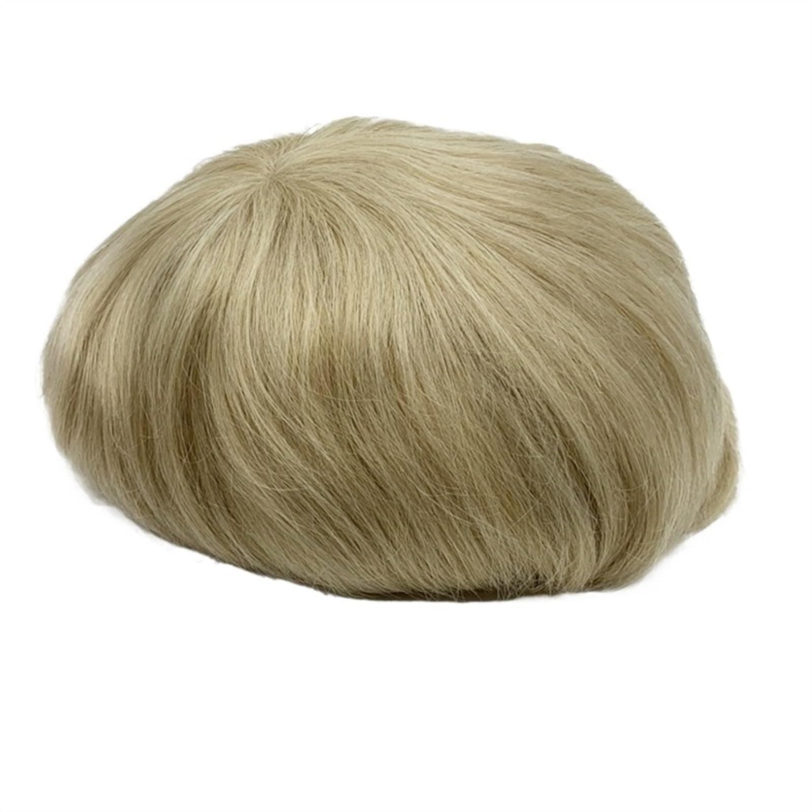 Men's wig Super Thin Skin Men's Toupee Natural Indian Human Hair Male Wig 0.02-0.04mm Prosthesis Hair System for Men Men Short Wig Men Replacement Wig(22R#)