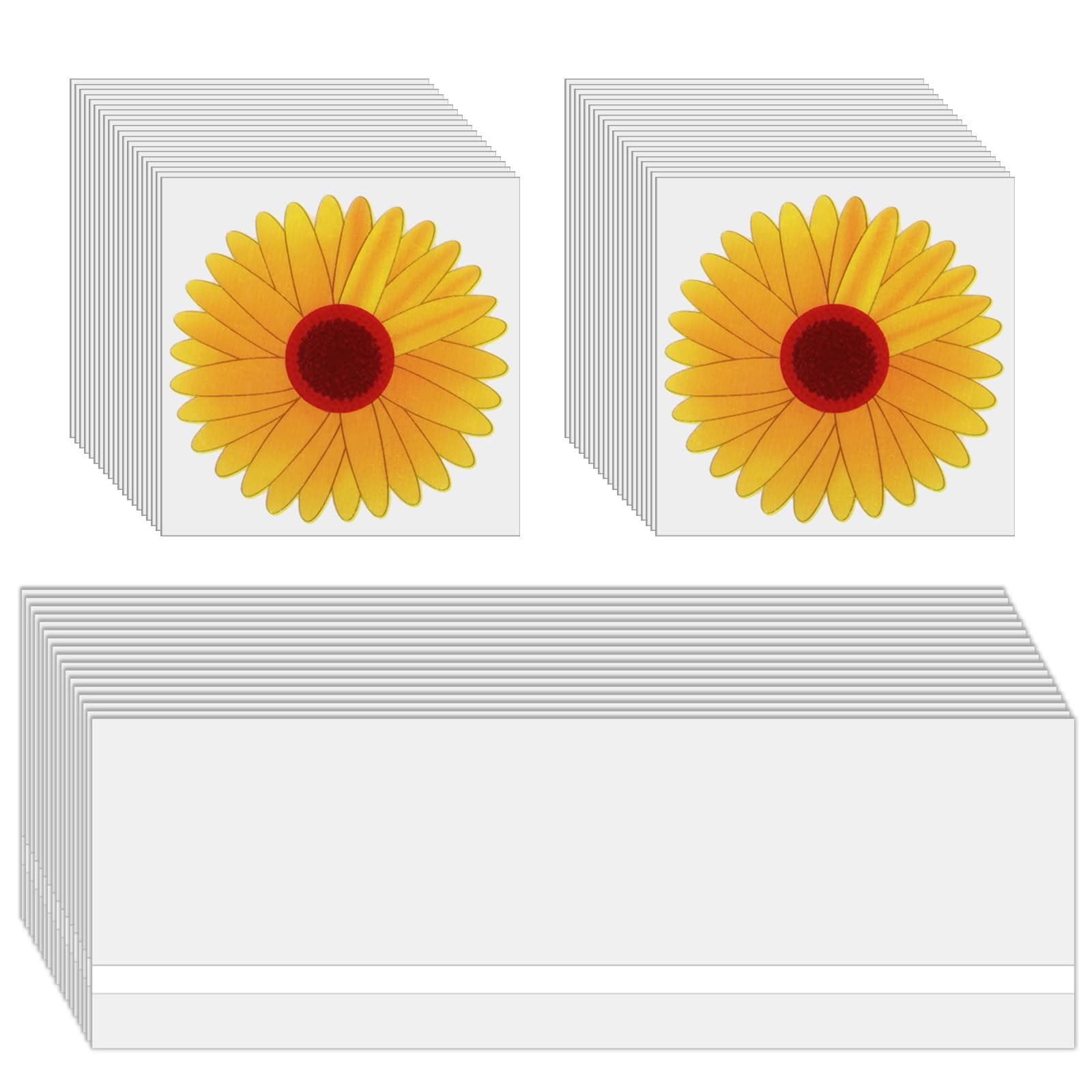 WD&CD 40PCS Window Fly Trap Sticker for Indoors Sticky Glue Traps Fly Paper Sticky Strips Clear for Outdoors Indoors Home School for Restaurant Canteen Transparent