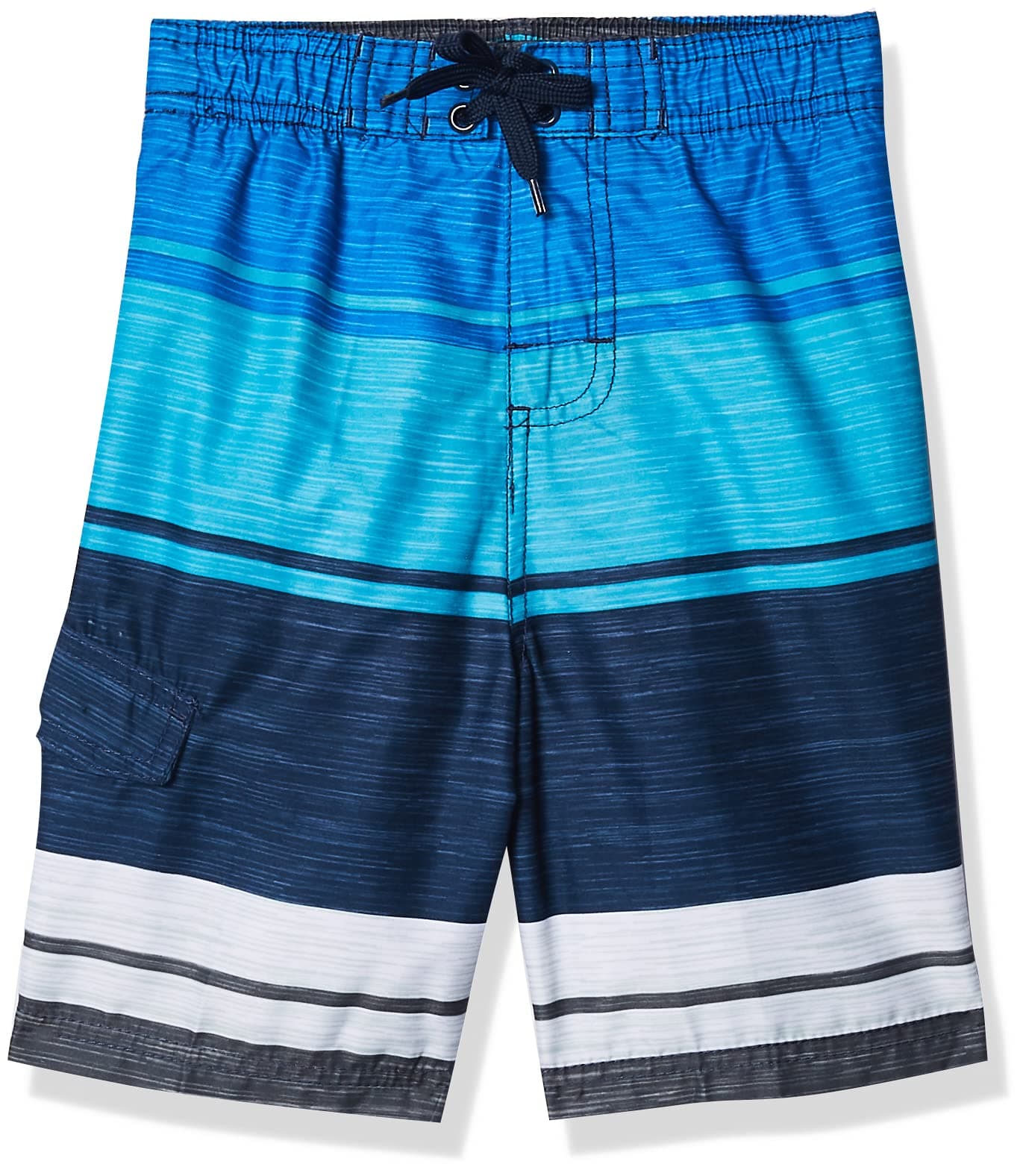 Kanu Surf Little Boys' Toddler Impact Stripe Swim Trunk, Navy, 3T