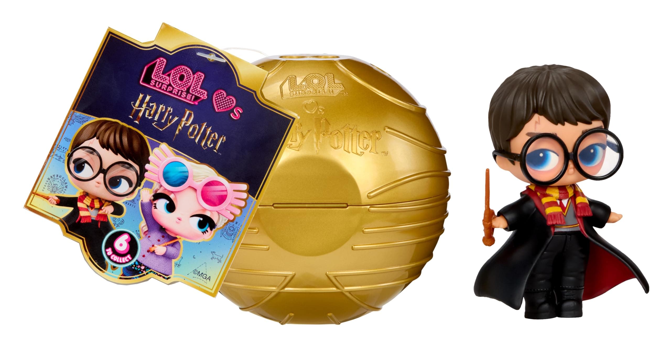 LOL Surprise!™ Loves Harry Potter™ Tots – Golden Snitch™ Ball, Play & Display, 7 Total Surprises – Collect All 6!