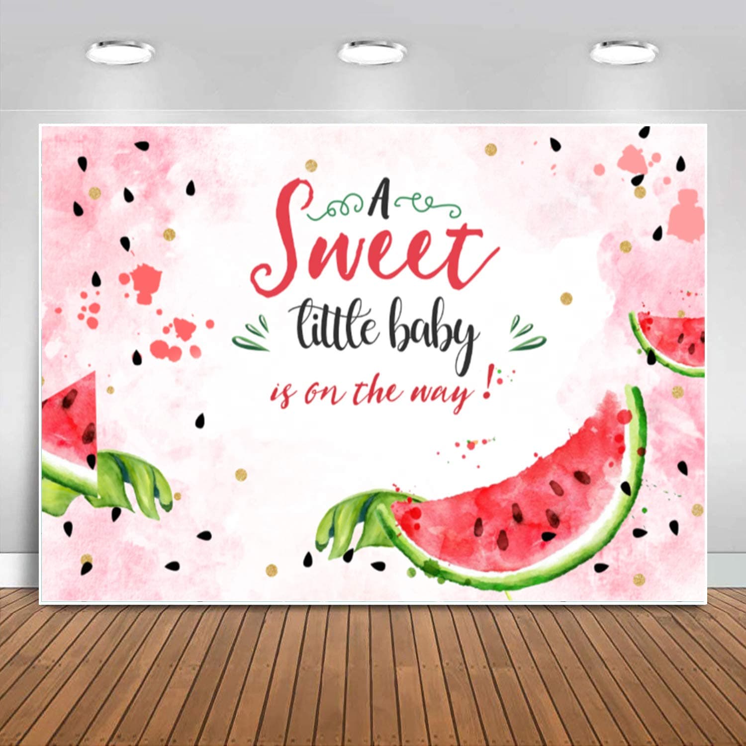 Sensfun Pink Watermelon Baby Shower Backdrop Summer One in A Melon Watercolor Watermelon Theme Photography Background for Kids Birthday Twotti Frutti Party Decorations Banner Photo Booth Props 7x5ft