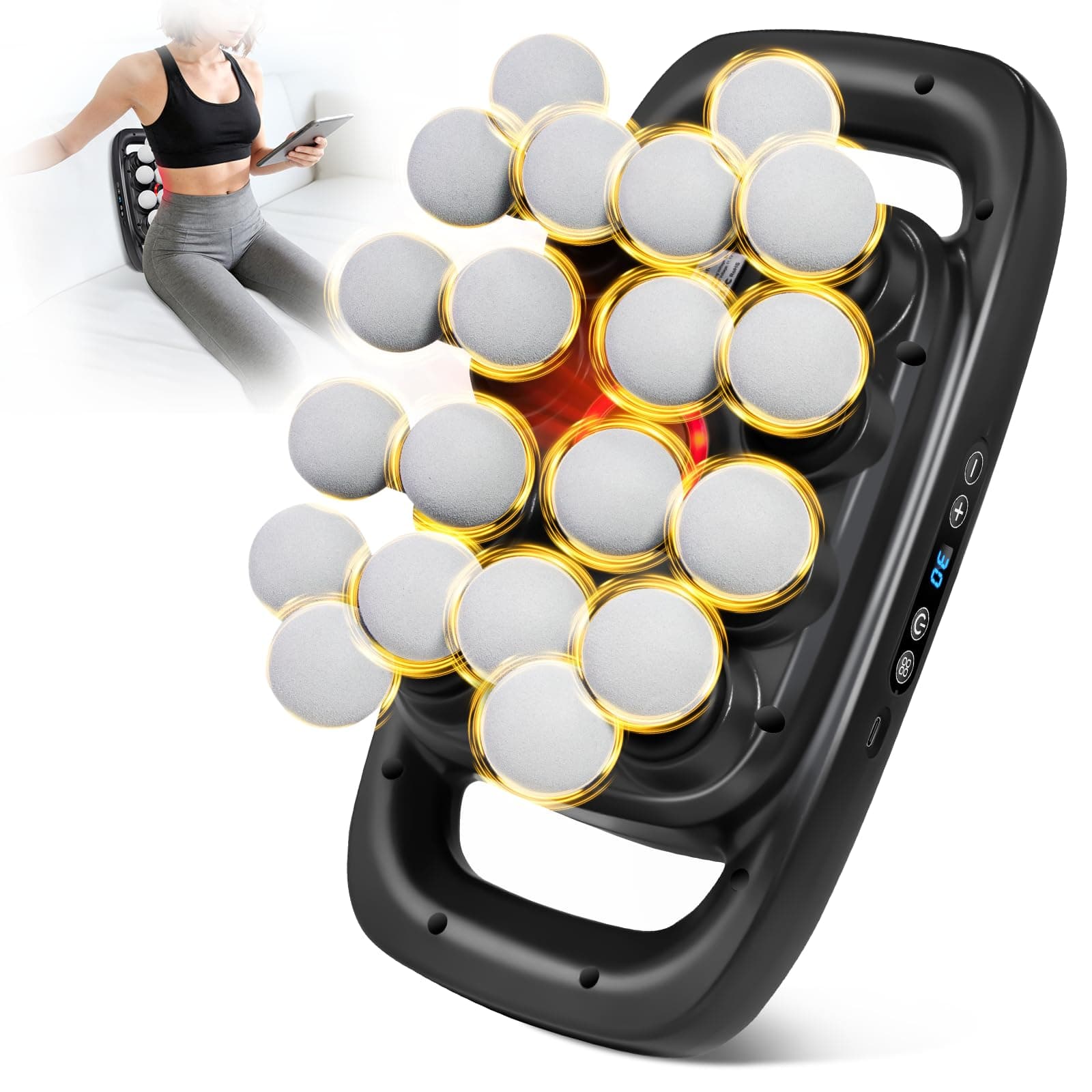 20-Head Massage Gun Set, Portable Percussion Muscle Massager