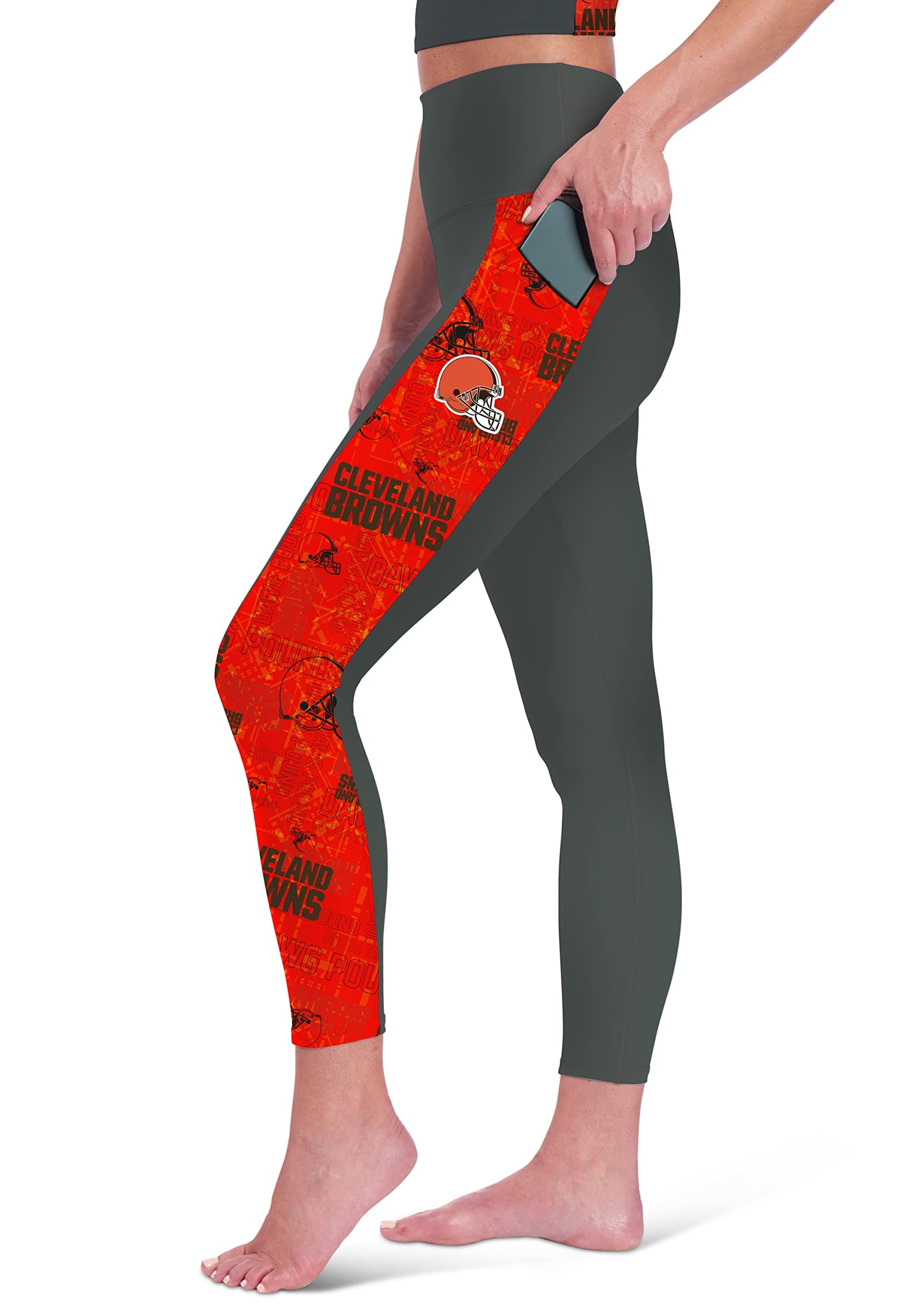 CERTO by Northwest NFL Women's Assembly Legging, Cleveland Browns, X-Large