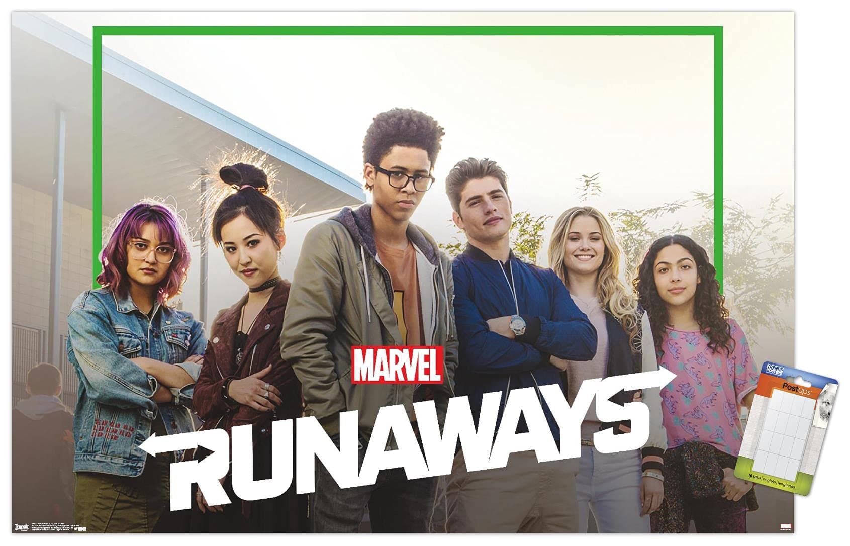Trends International Marvel Comics TV - The Runaways - TV One Sheet Wall Poster, 34L x 22.4W, Premium Poster & Mount Bundle