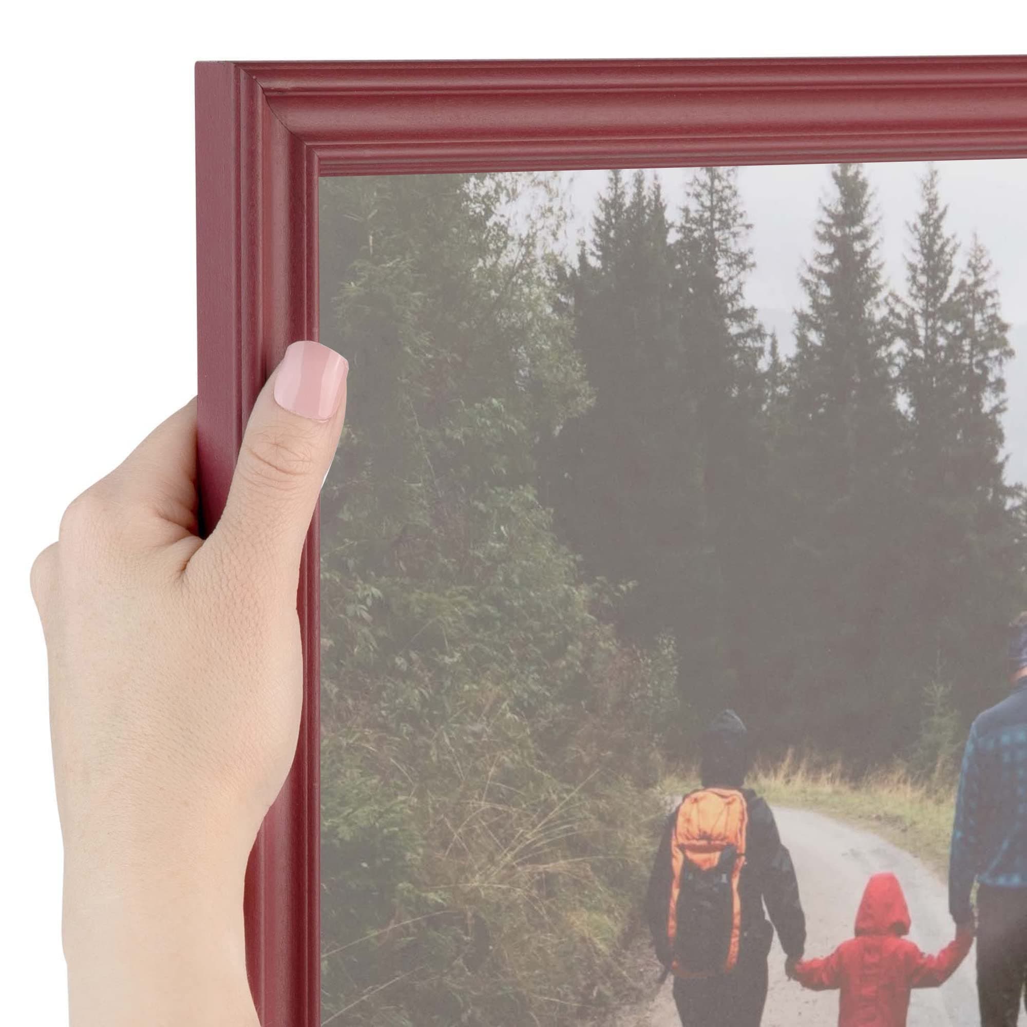 ArtToFrames 13x15 inch Red Stain on Red Oak Wood Picture Frame, 2WOM0066-60823-YRED-13x15