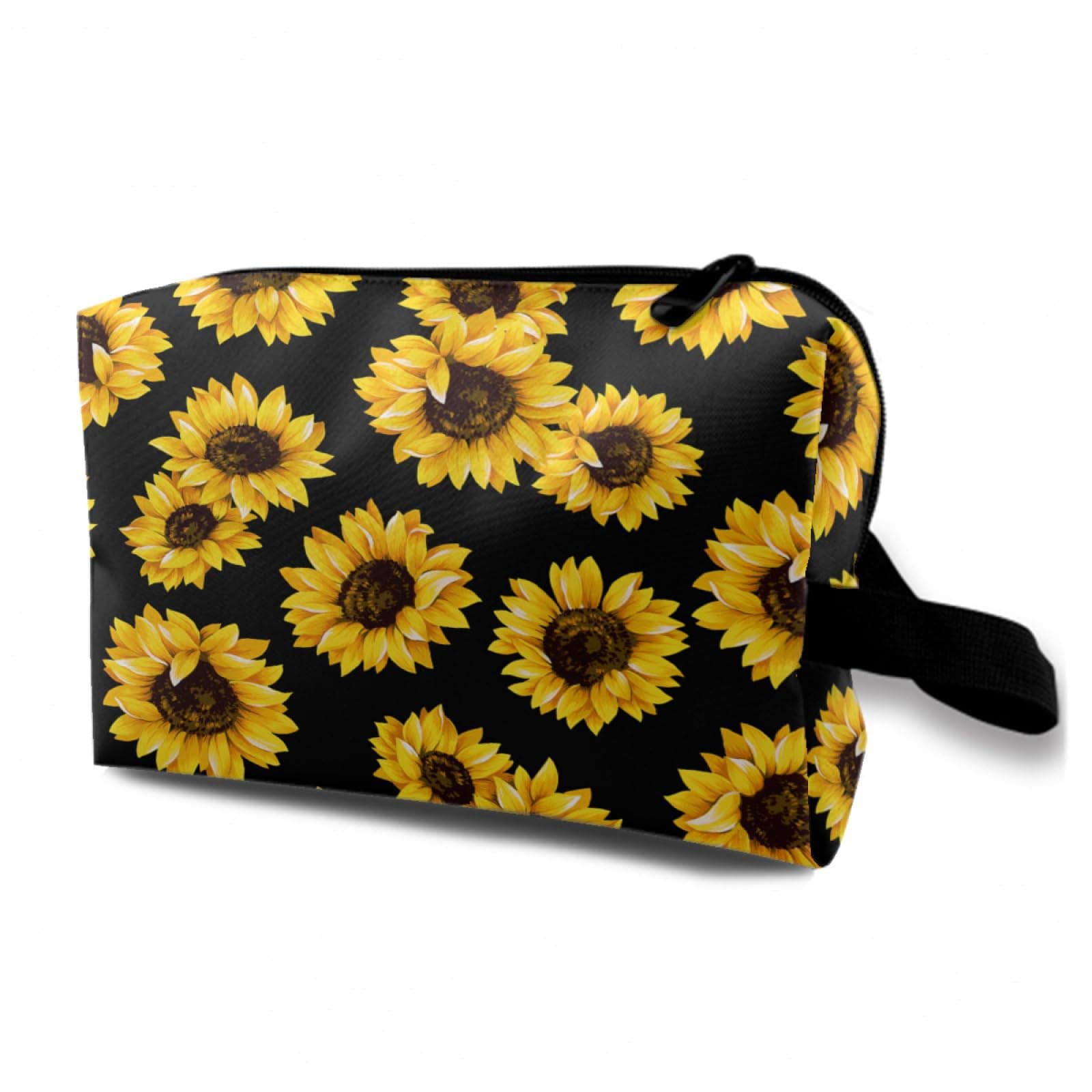 OHTIWTT Travel Makeup Bag For Women Man Cosmetic Bags Travel Toiletry Bag Organizer Makeup Brushes Aesthetic Accessories Storage Bag, Sunflower 1