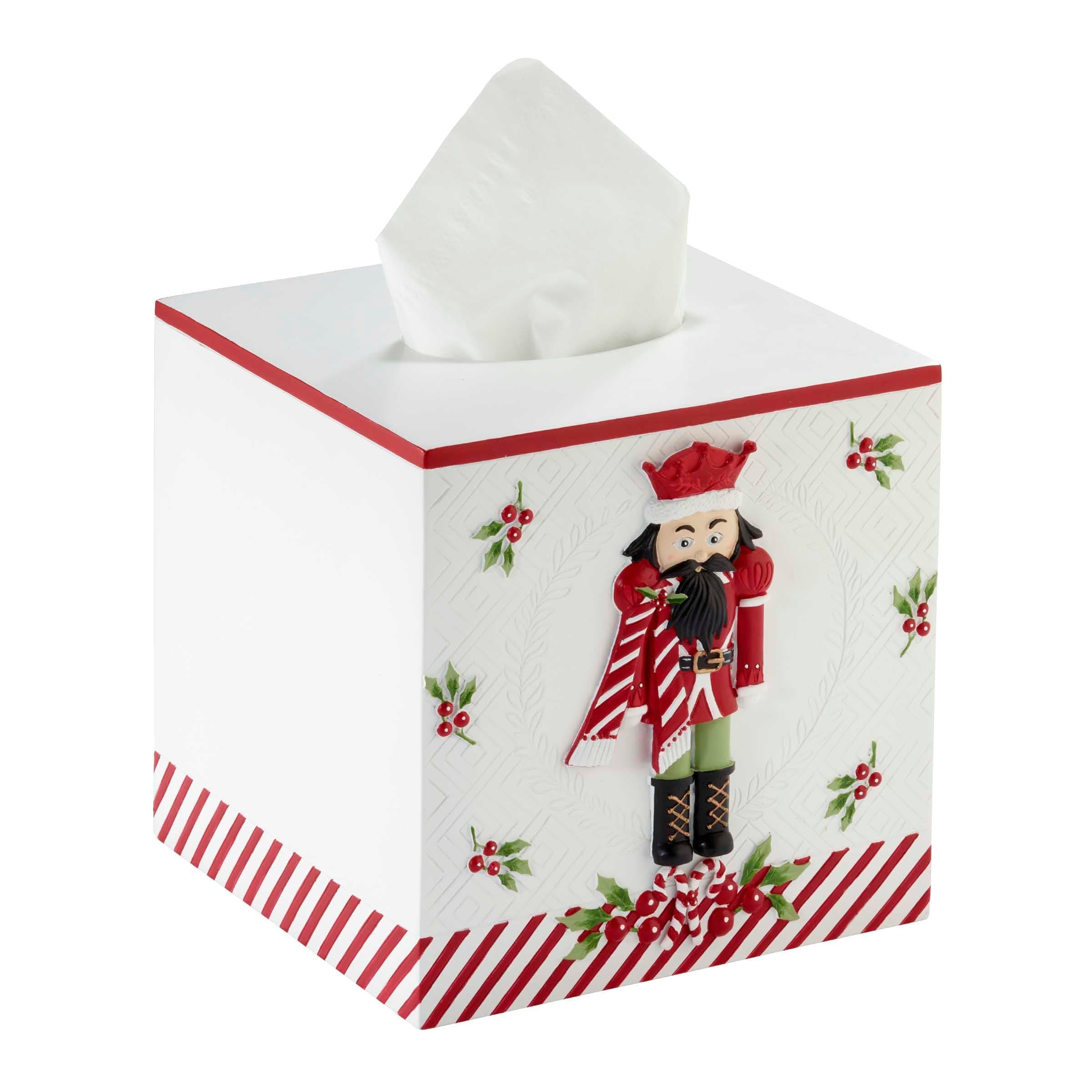 Avanti Linens Box Peppermint Nutcracker, Tissue Cover, Multicolor