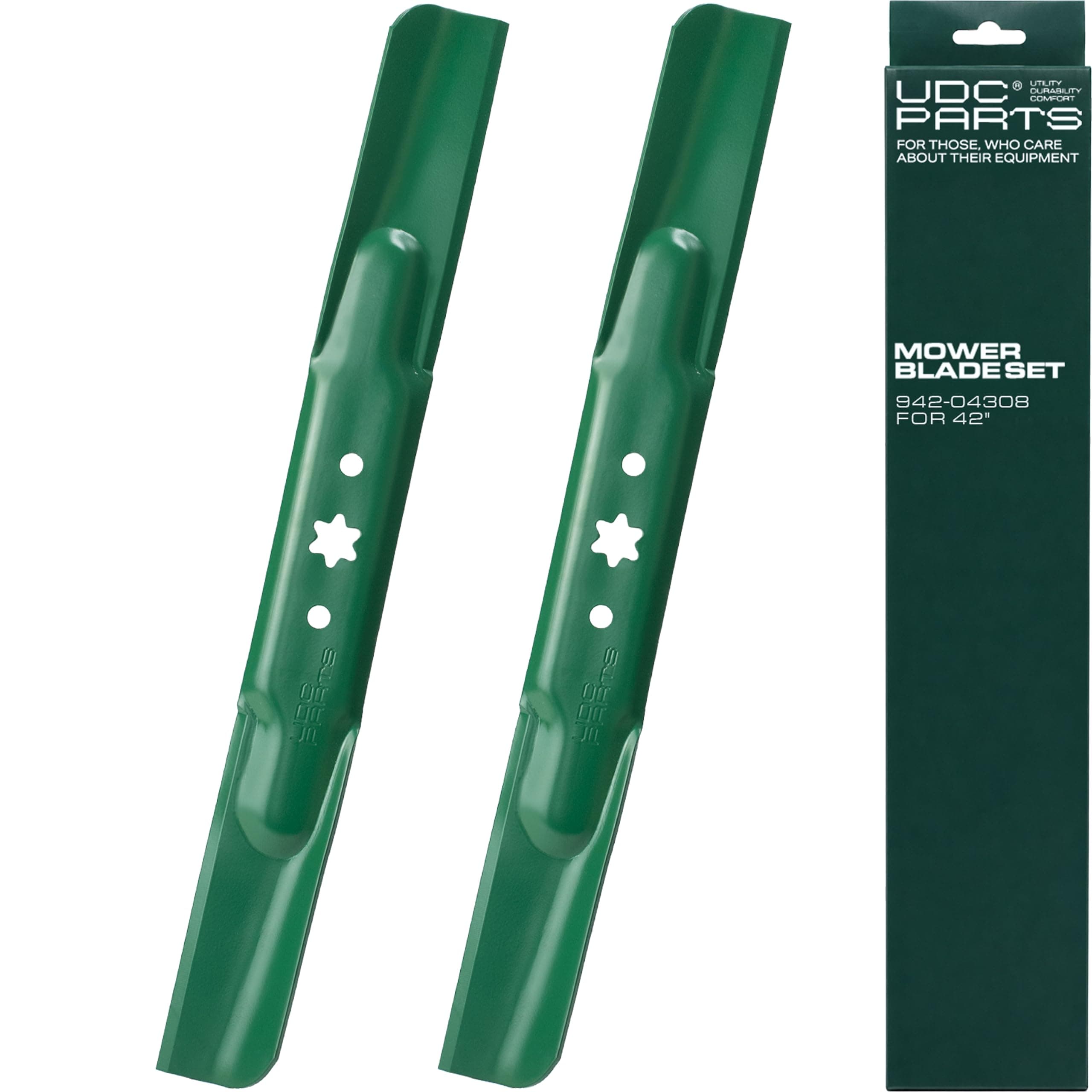 UDC Parts 942-04308 High Lift Mulching Mower Blades, 6 Point Star, 2 Pack