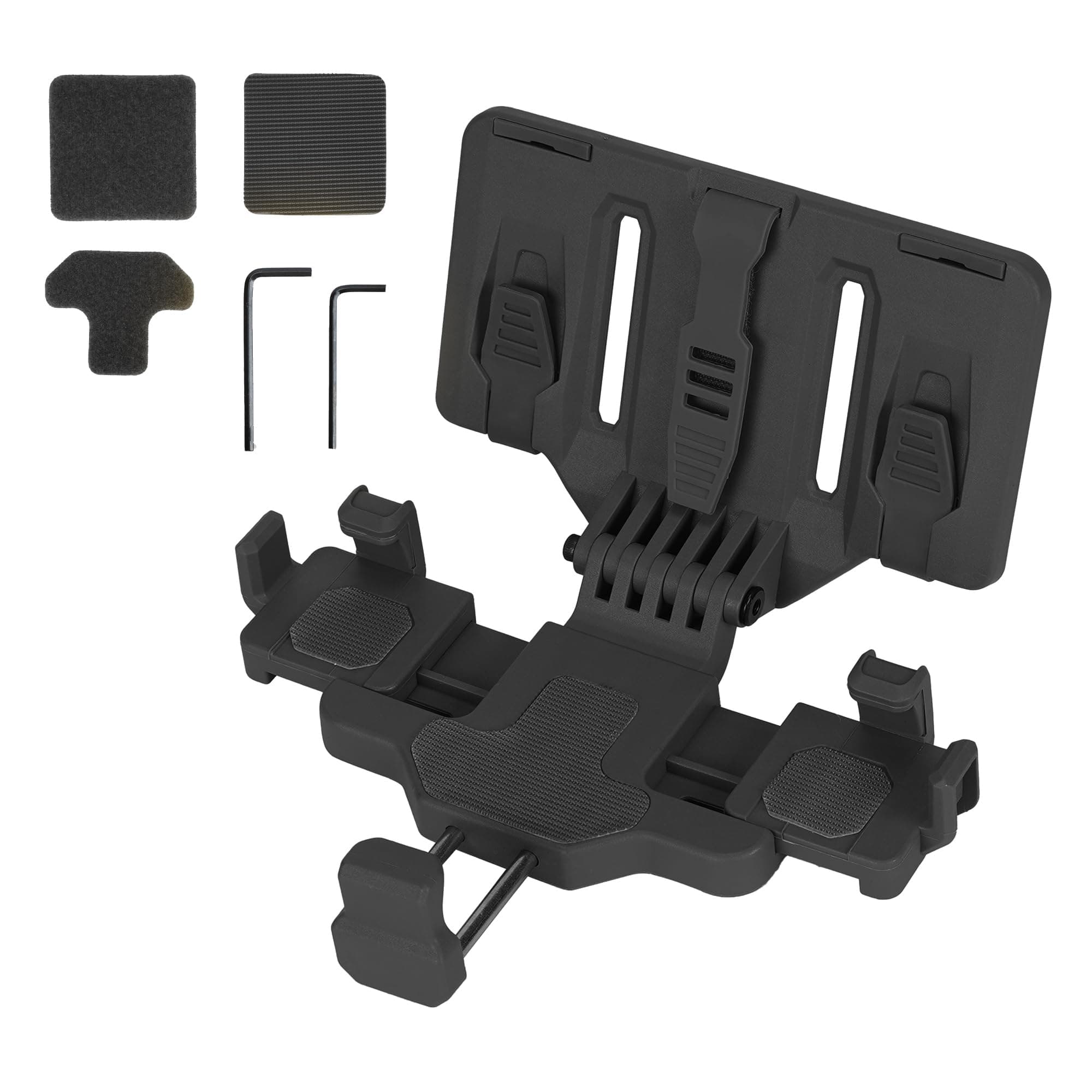 XPREX Tactical Phone Holder,MOLLE Phone Chest Mount Holder for 4.7"-7.7" Screens Plate Carrier Phone Mount,Adjust Tactical Gear Plate Carrier Vest Accessories for Tactical,Car,Office (Black)