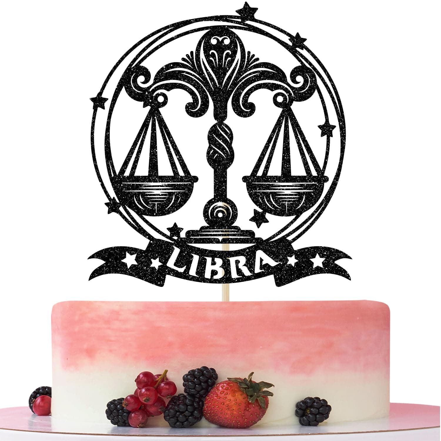 Libra Cake Topper, Libra Birthday Decorations, Libra Season Decorations, Constellation Birthday Decor, Zodiac Party Decor, Horoscope Birthday Party Decorations, Black Glitter