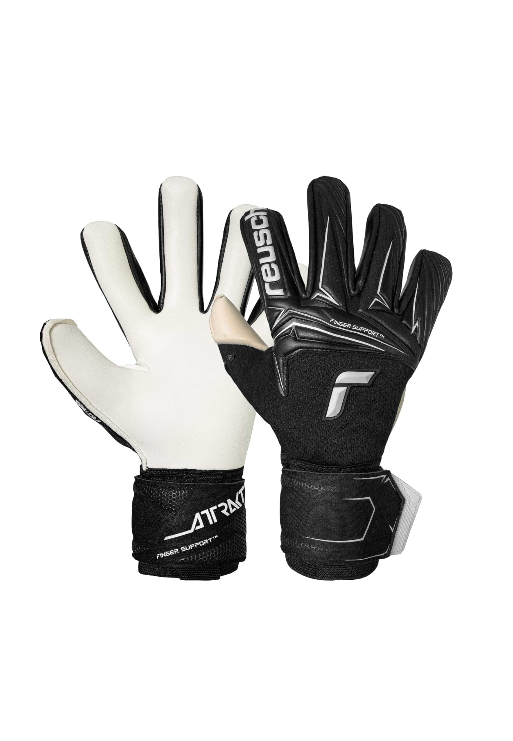 Reusch Attrakt Gold X Negative Cut Finger Support Goalkeeper Gloves Size 9.5
