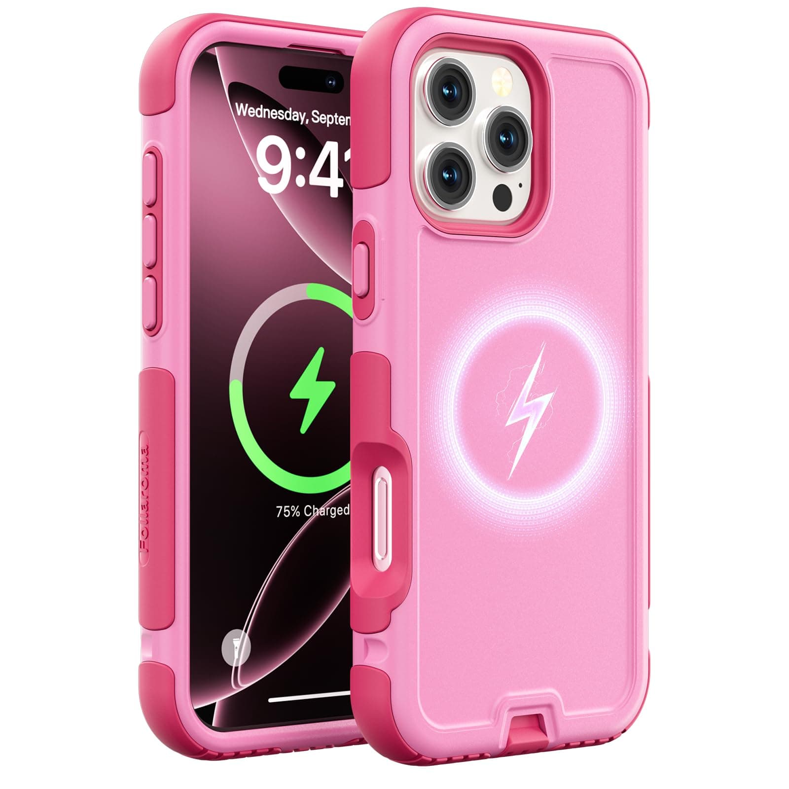 Follaroma Magnetic Case for iPhone 16 Pro Max, Pink