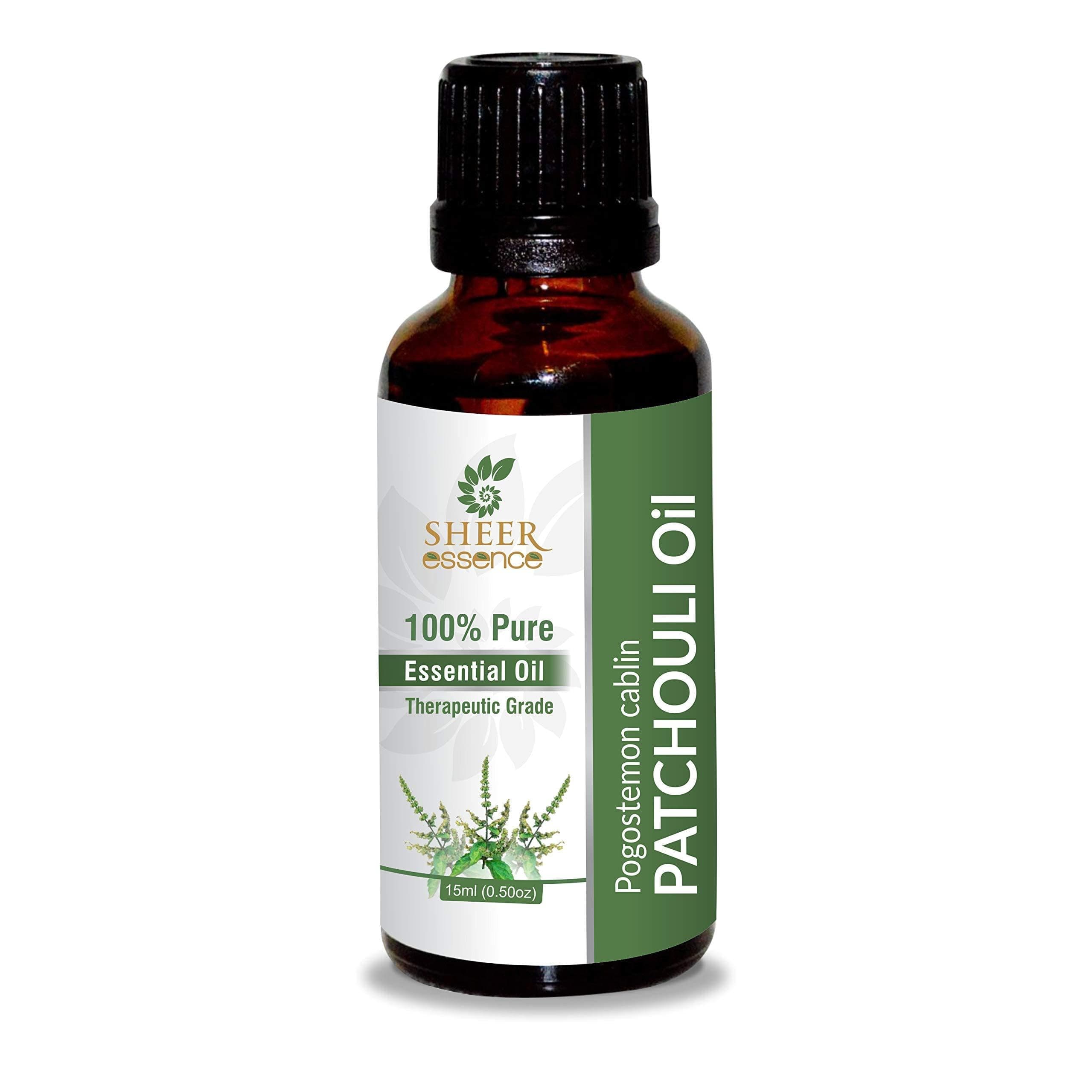 Patchouli Oil -(Pogostemon Cablin)- Essential Oil 100% Pure Natural Undiluted Uncut Therapeutic Grade Oil 0.51 Fl.OZ