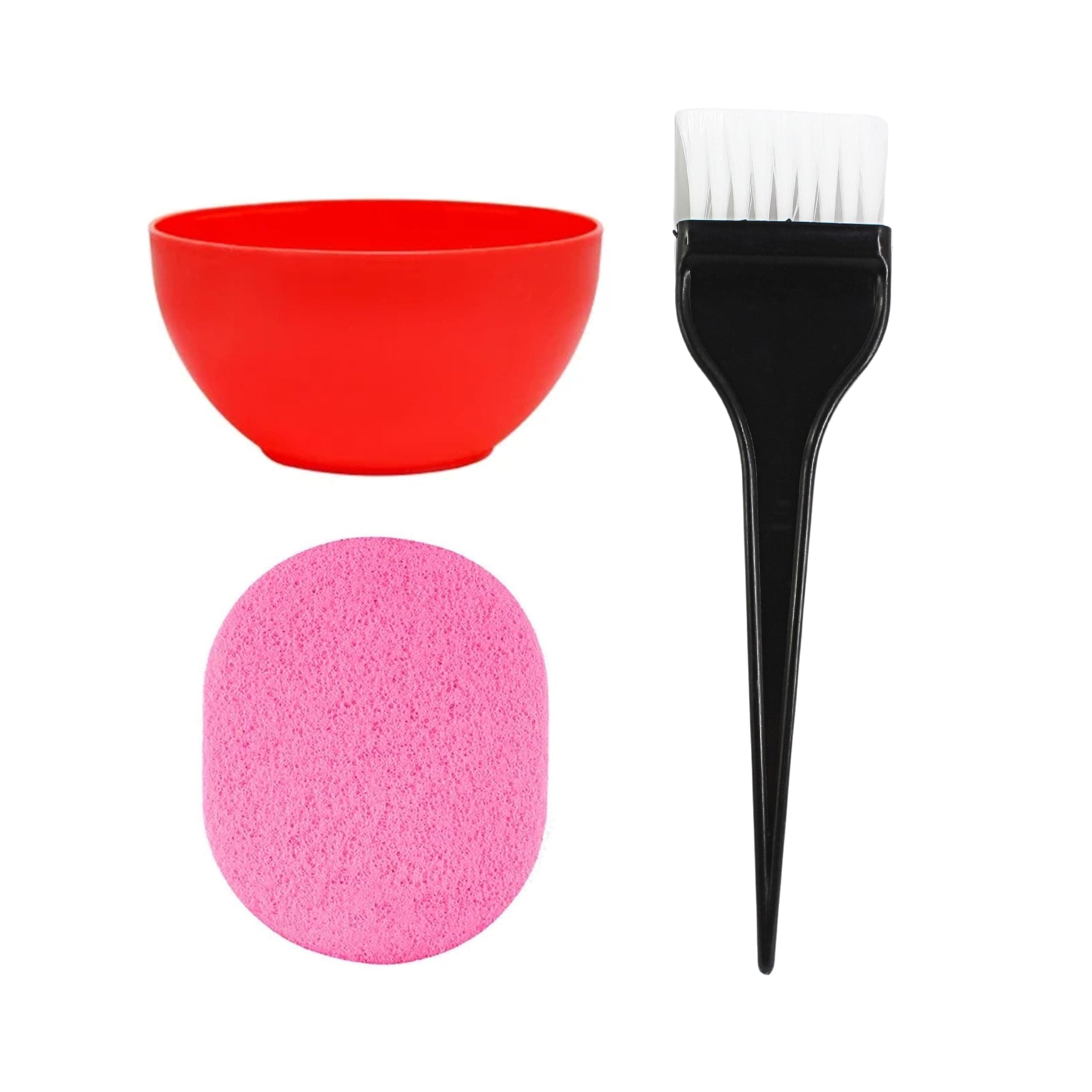 Face Pack Combo =Face Pack Bowl +Face Pack Brush+Face Pack Cleaning Sponge No-4 (Color May Vary)