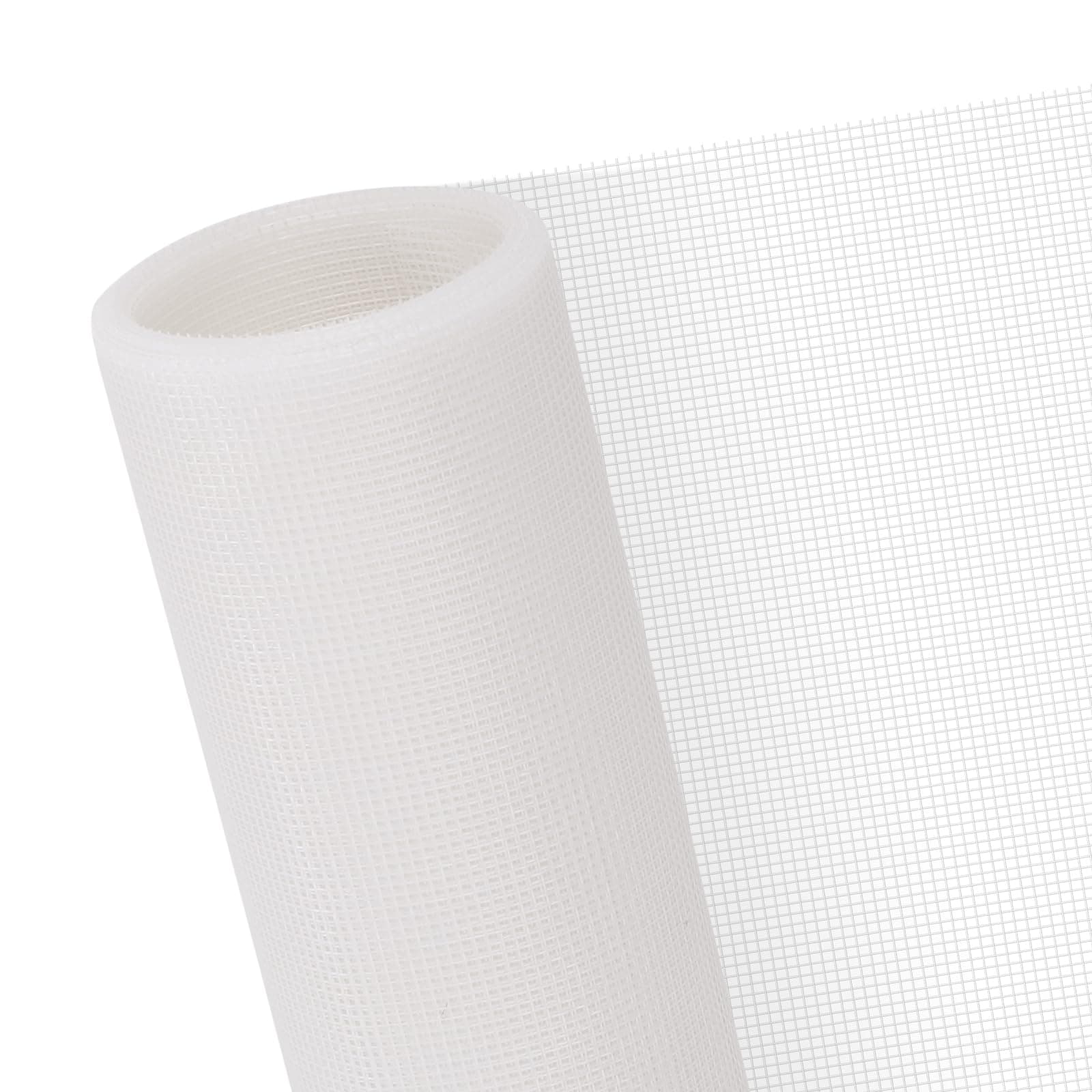 40"x118" Window Screen Mesh, Fiberglass Window Screen, Screen Door Mesh, Windows Screens and Screen Door Replacement, Patio Screen Mesh- White