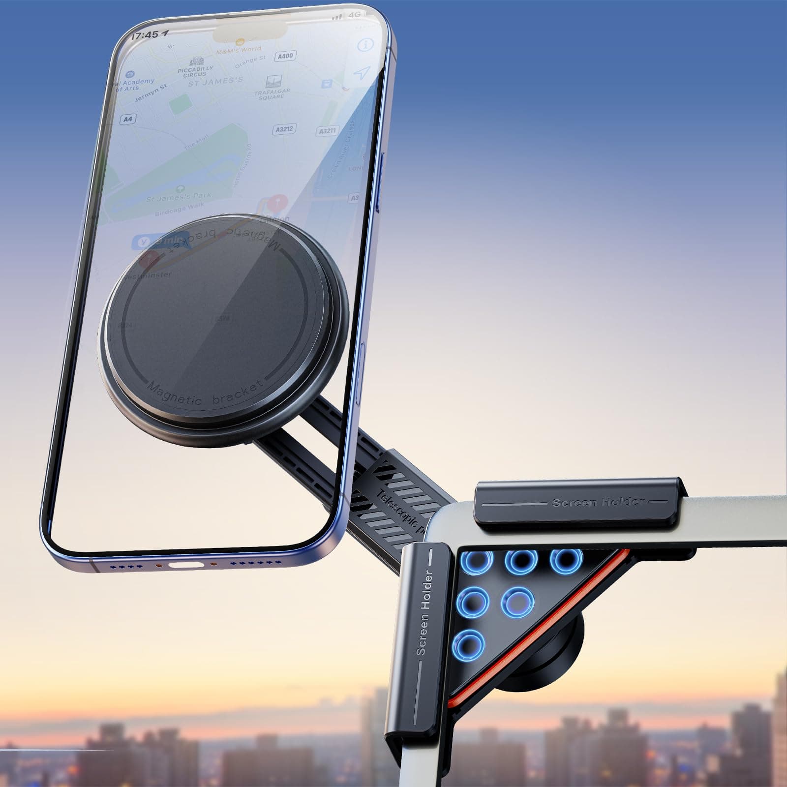 DICMKY Tesla Phone Mount for Tesla Model Y/3 2026 2025 2024 2023 2022, 360°Swivel Car Accessories for Tesla Screen Magnetic Phone Holder Stand, (for Tesla Model Y(Juniper)/3(Highland)/X/Cybertruck)
