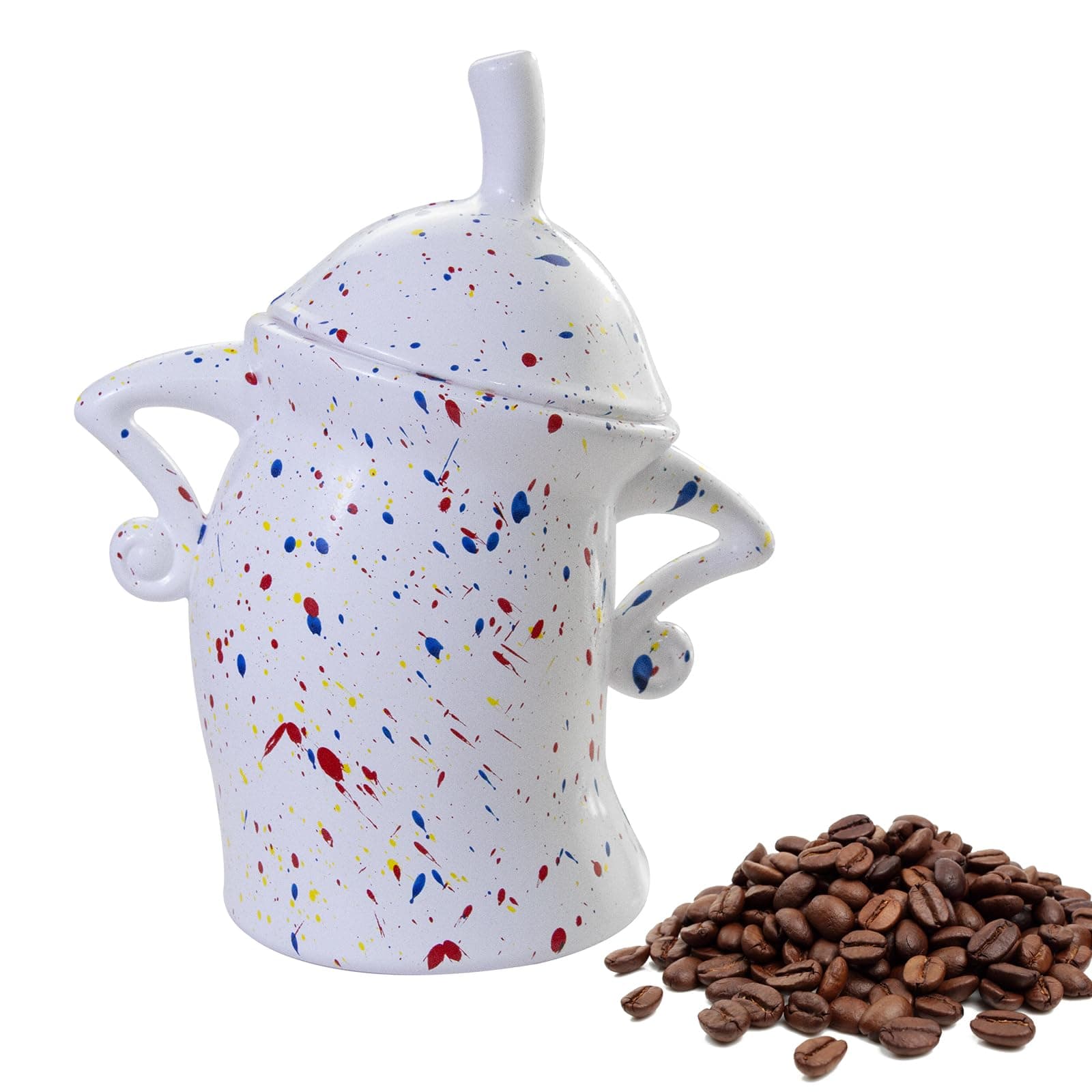 GUAOOYY Canister with Attitude, 27OZ Plastic Coffee Canister with Lid, Cookie Jar, Cute Airtight Food Storage Container, Pantry Jar for Loose Tea Sugar Spice, Snack, Coffee Bar Decor