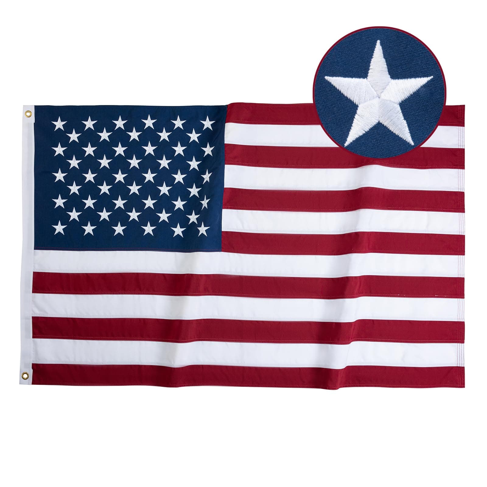 FLAGPARK American Flag 10 x 15 inch for Outside USA Flag Heavy Duty Outdoor American Flag Embroidered Stars Spun Polyester Strong Wind All Weather Brass Grommets
