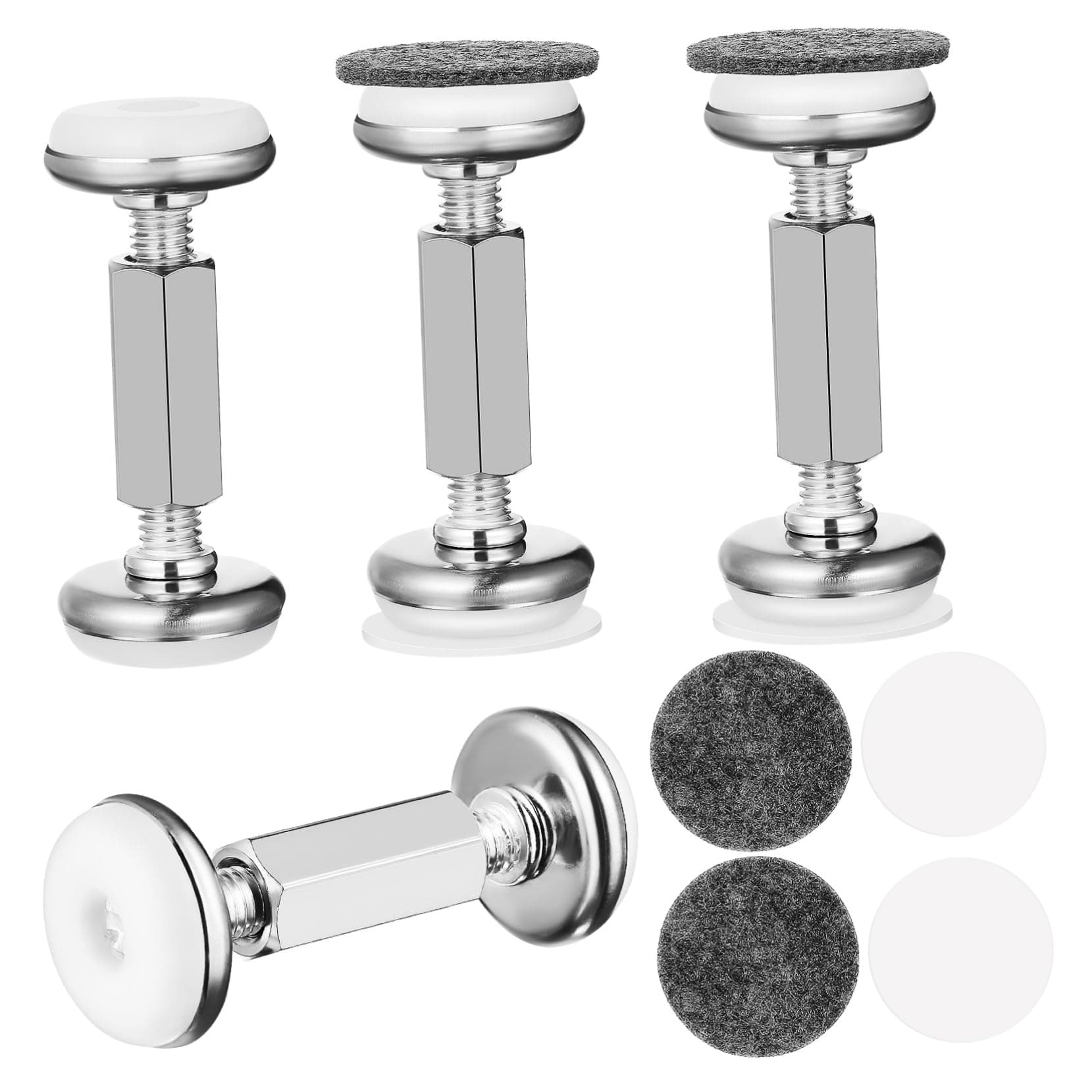 QUMIIRITY 4pcs Sway Retainers for Bed Stoppers Headboard Wall Protectors Bed Frame Stabilizers to Prevent