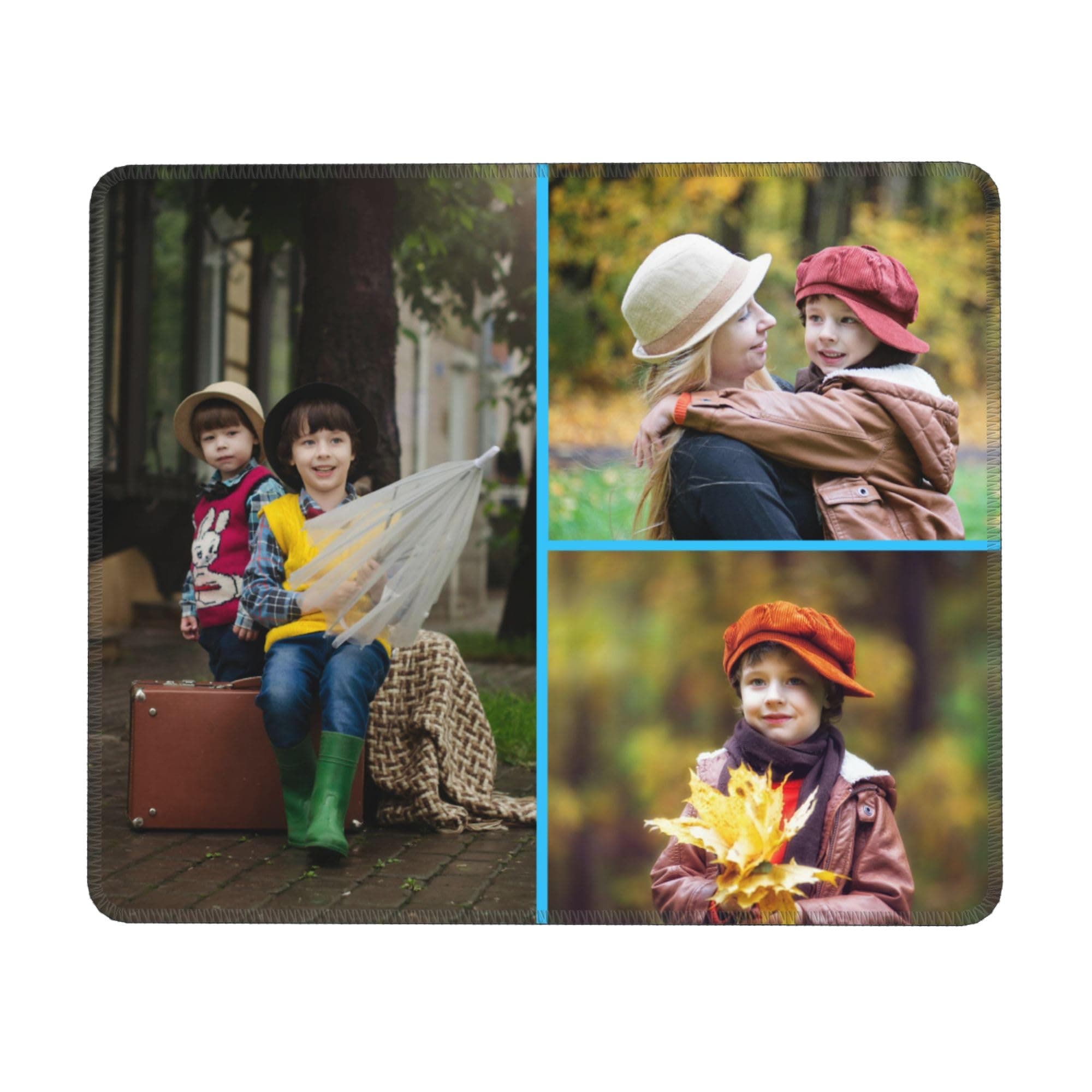 OHORTEB Custom Mouse Pad with Photo, Upload Your Precious Memories! Personalized Laptop Desk Mat Customized Non-Slip Waterproof Writing Pad for Office Gaming Gifts (3 Photos)
