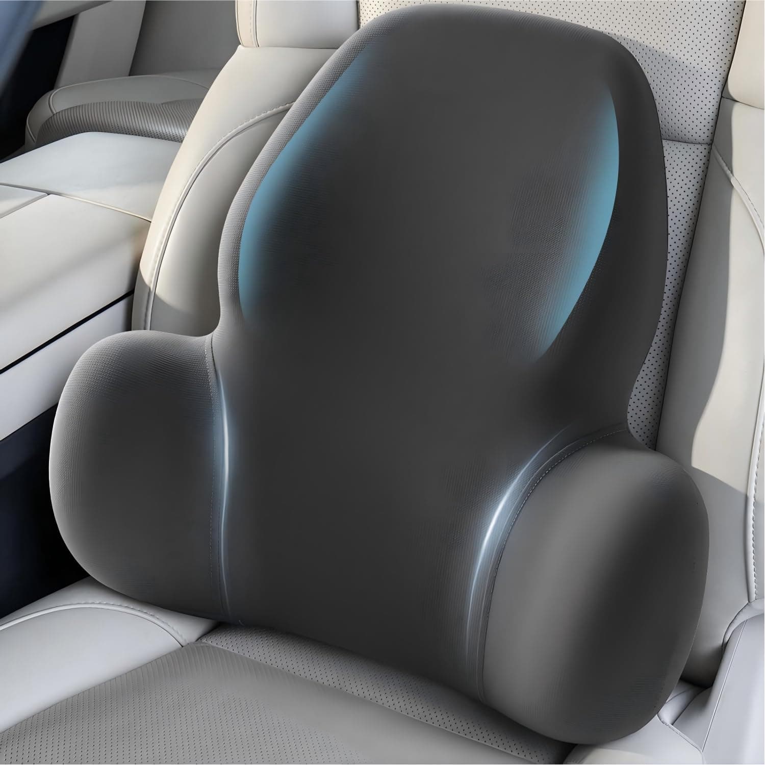 BABUR Ergonomic Lumbar Support Pillow for Car,Office Chair,Chair Cushions,Back Pain Relief Improve Posture,Memory Foam Back Cushion,Bionic Posture-Correcting Lumbar Pillow (Black)