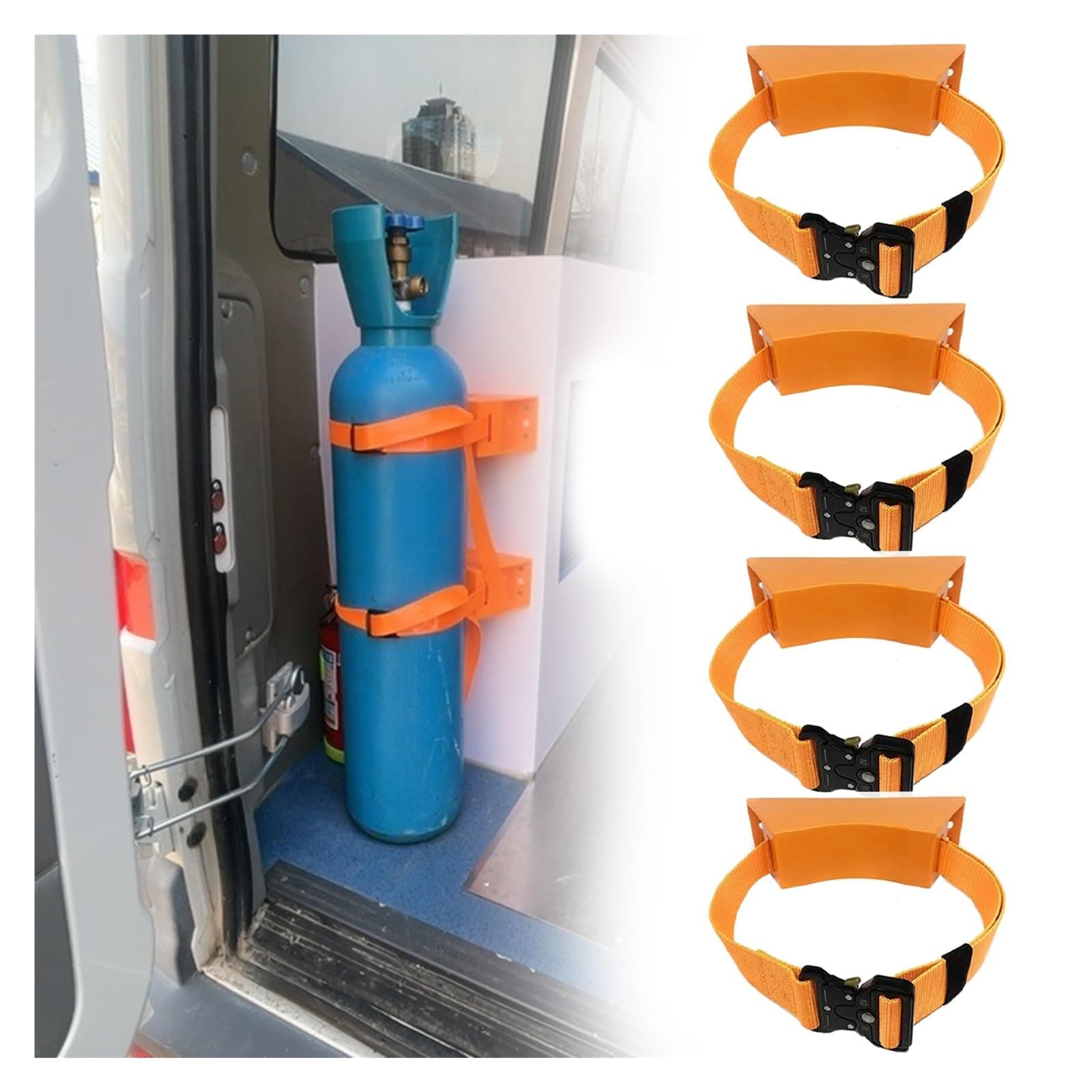 Oxygen Tank Stand Nitrogen Gas Cylinder Holder Blue/Orange Nitrogen Tank Holder Set of 1 2 3 4 5, Gas Cylinder Wall Bracket & Propane Bottle Bracket, Oxygen Tank Cylinder Holder Rack with Adjustable