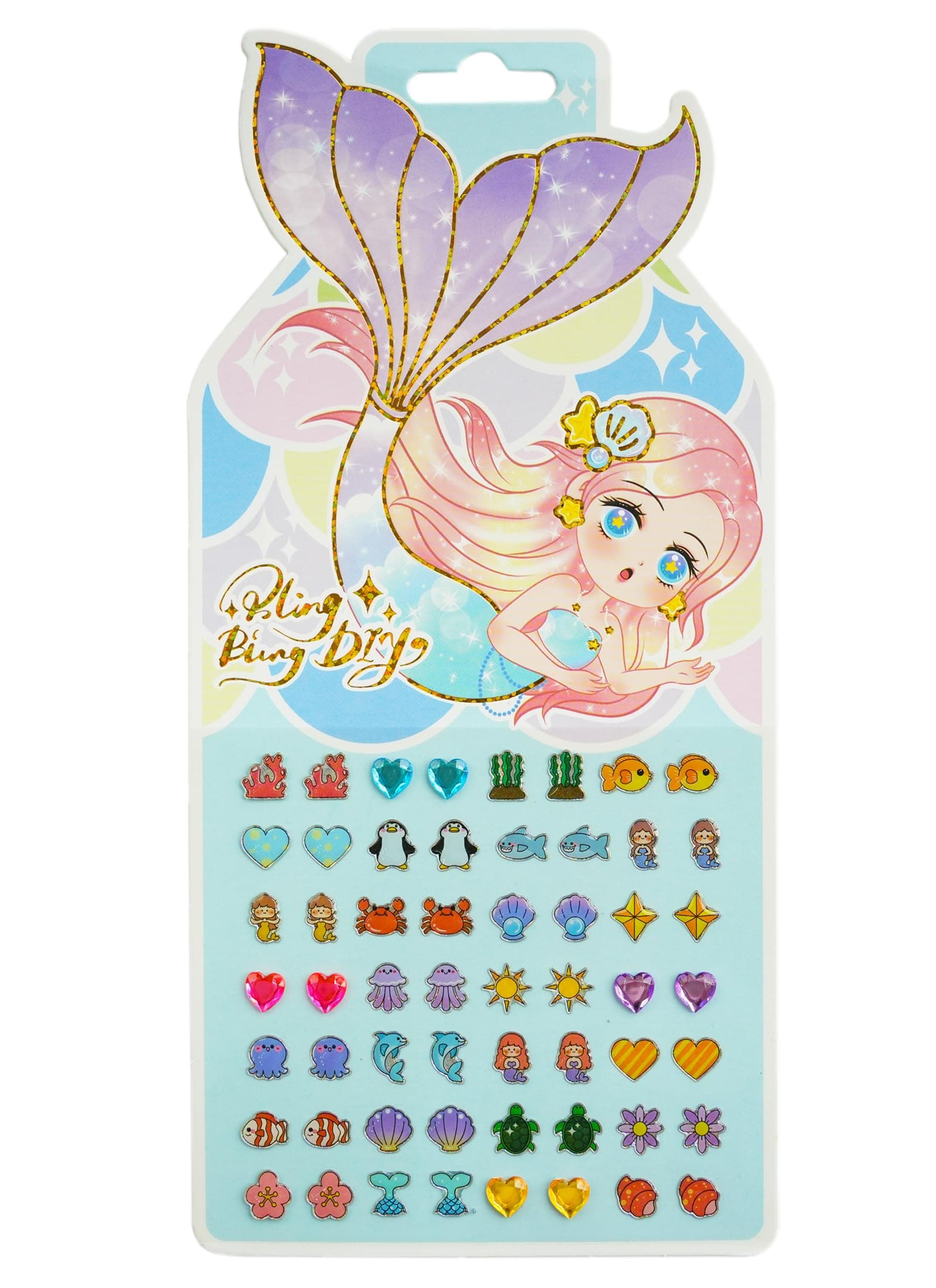 30 Pairs Girls Stick On - Kids Unicorn Rainbow Canday Stick for Little Girls 4-6 Sticker Multistyle Gitter Stickers (Style-1)