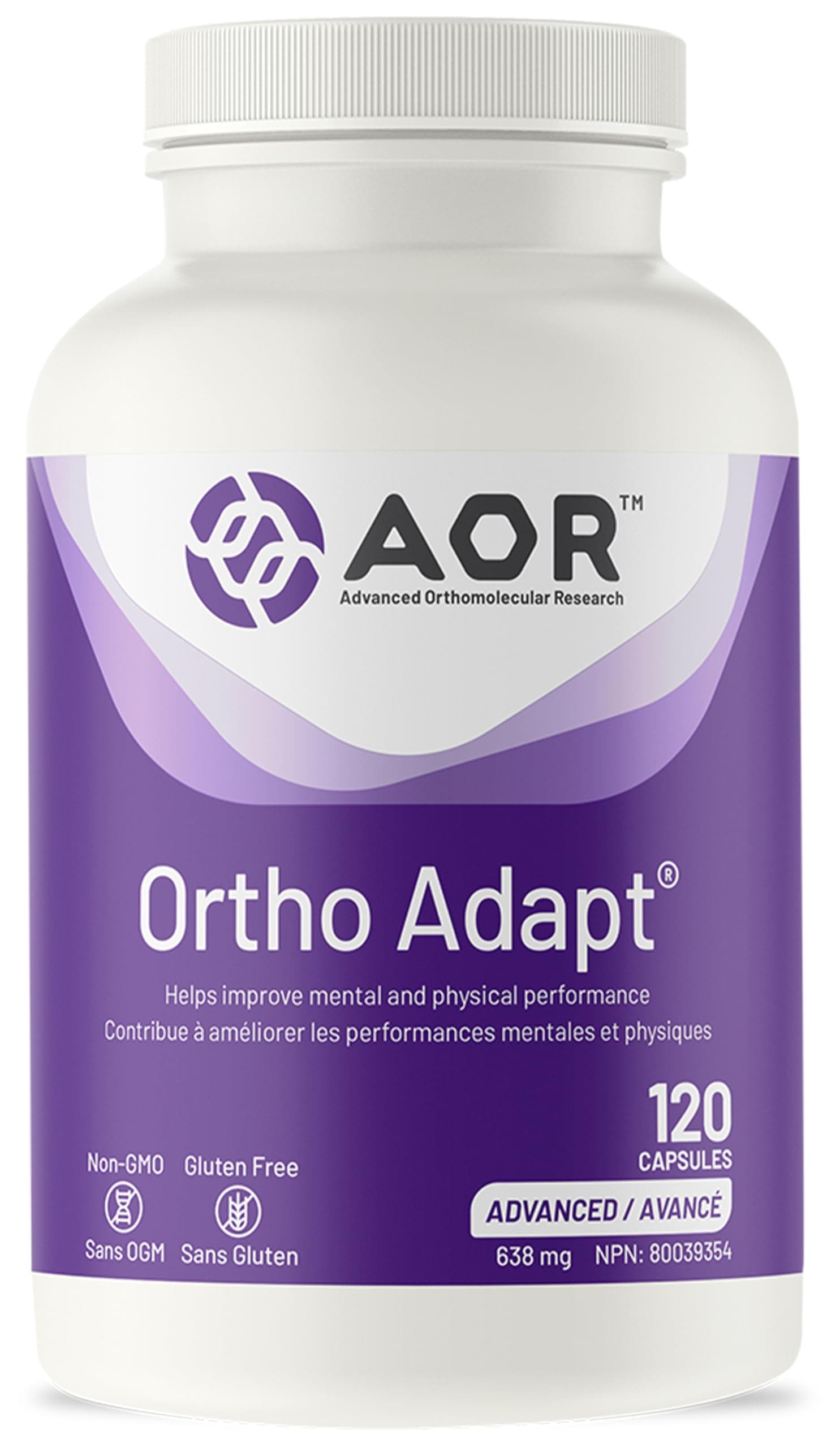 AOR Ortho Adapt, Rhodiola Rosea, Ginseng, 120 Capsules, 60 Day Supply