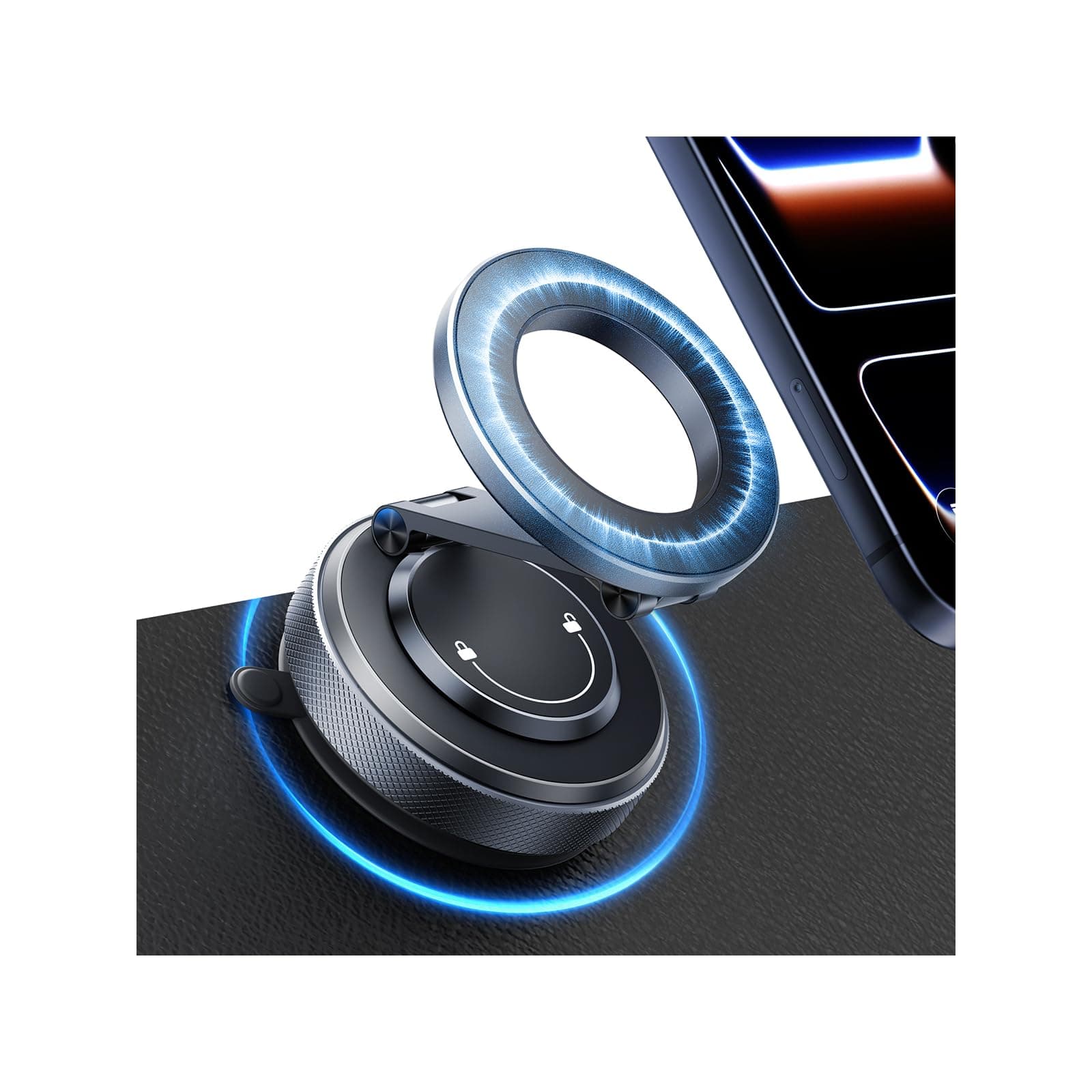 AMADAW iPhone Car Mount for MagSafe,Wide Arm with Extra Stability for Dash