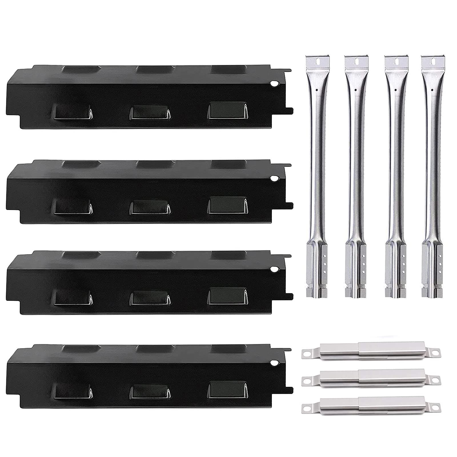 Hiorucet Barbecue Replacement Parts for Master Chef G43205, G43206, Charbroil 461442114, 463441513, 463441514, 463441312 Grill Models. BBQ Heat Shields, Burner Tubes and Crossover Tubes Kit.