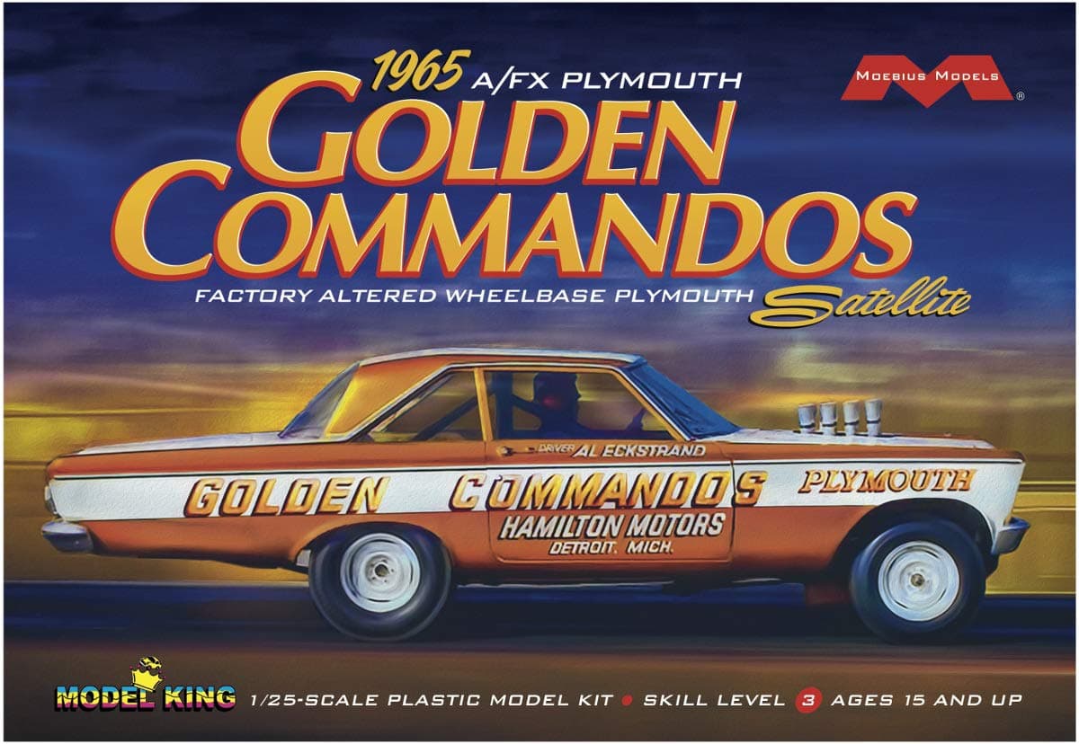 Moebius 1965 AF/X Plymouth Golden Commandos Satellite Model Kit 1:25 : 1237