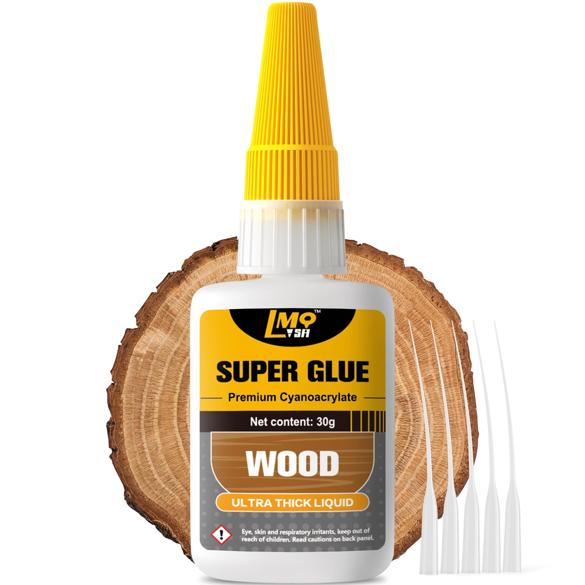 Wood Super Glue Liquid, Clear Instant CA Glue for Wood Furniture Heavy Duty
