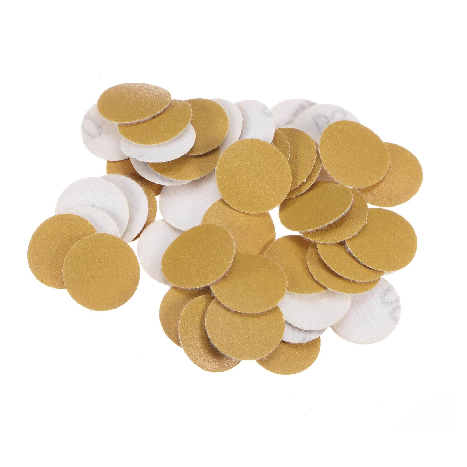 Kozelo 50pcs No Hole Sanding Discs- [ 1 Inch 320 Grit ] Round Hook and Loop Grip Sanding Pads Sheet for Wood Metal Polishing Use| Aluminum Oxide & Zirconium Oxide Sandpaper